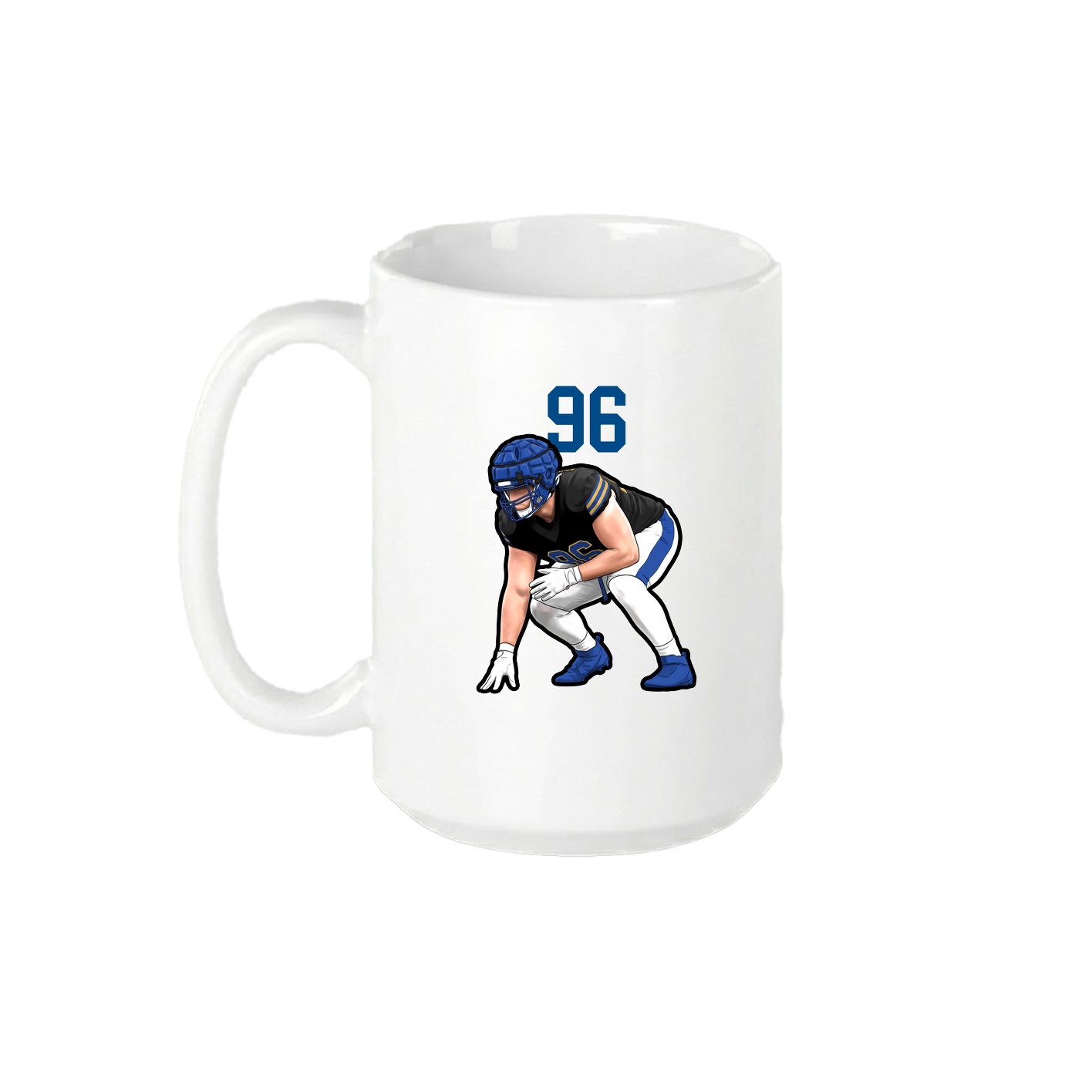 15oz Coffee Mug — Number Top in White