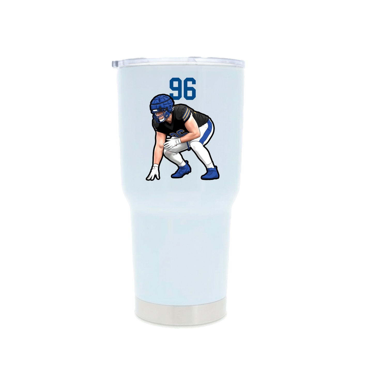 30oz Stainless Steel Tumbler — Number Top in White