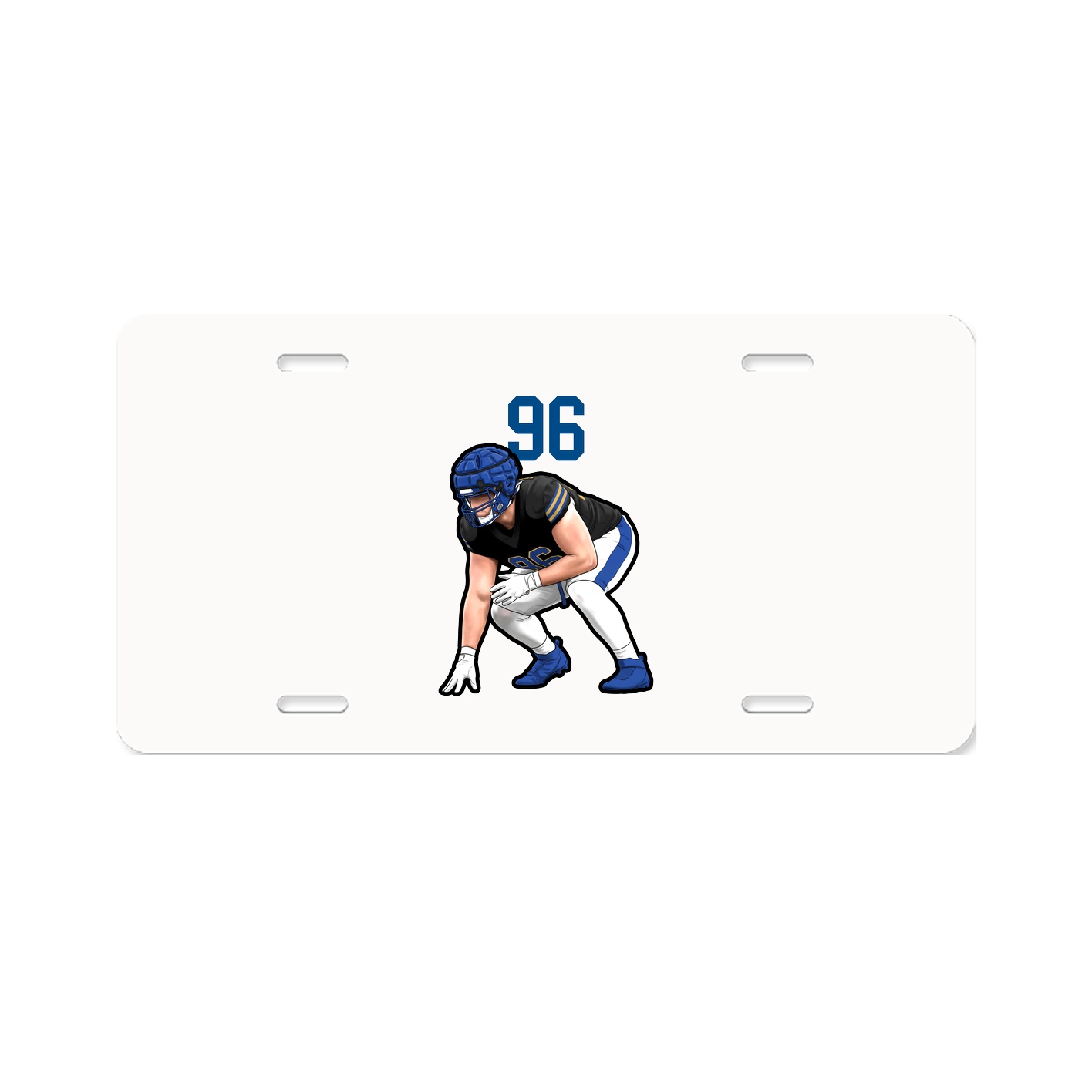 License Plate — Number Top in Classic