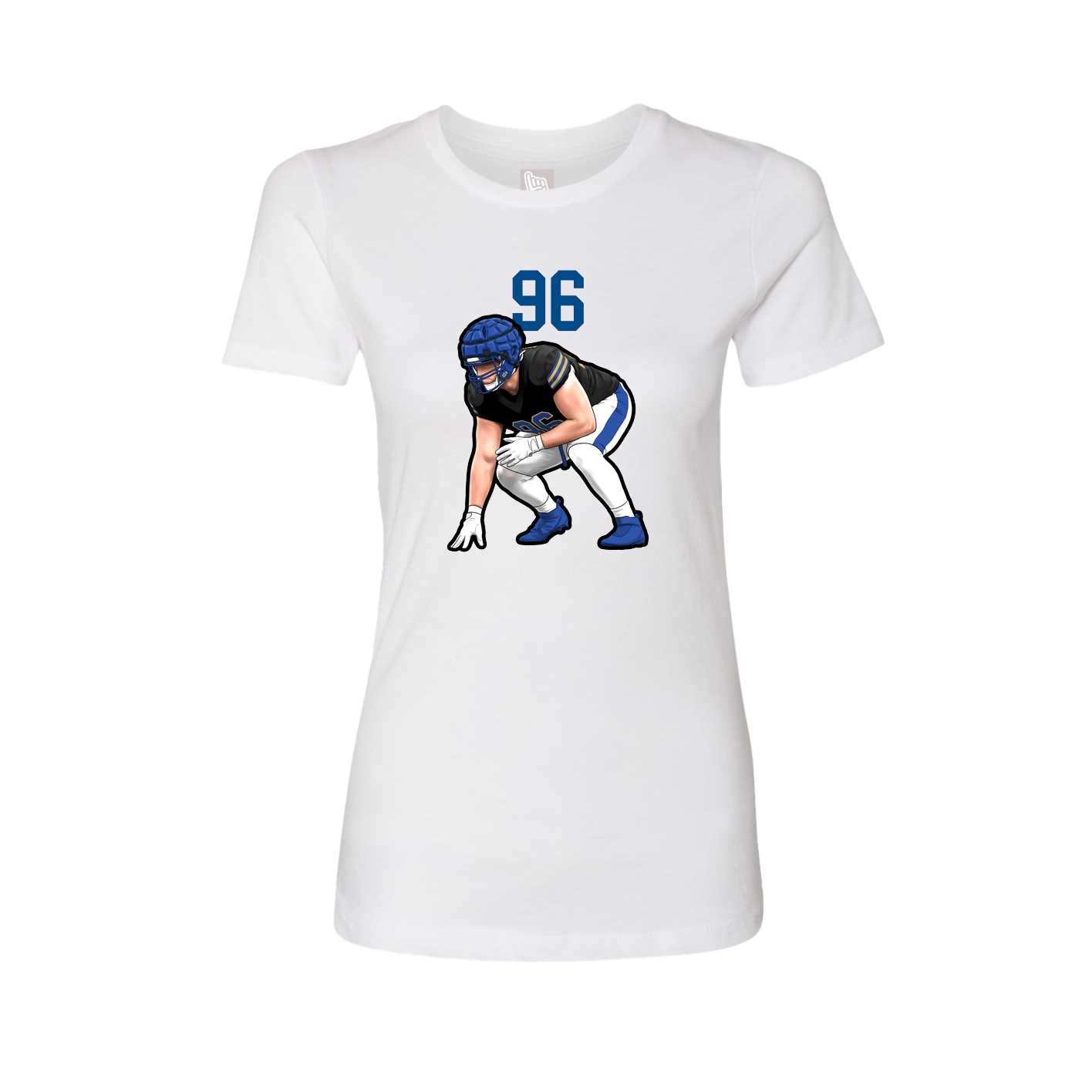 Fitted Women's Tee — Number Top in White