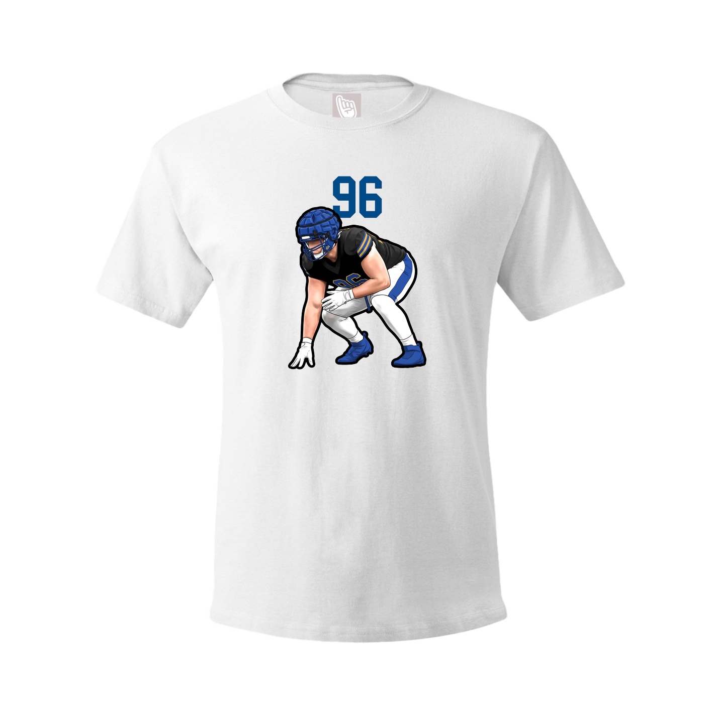Youth Tee — Number Top in White