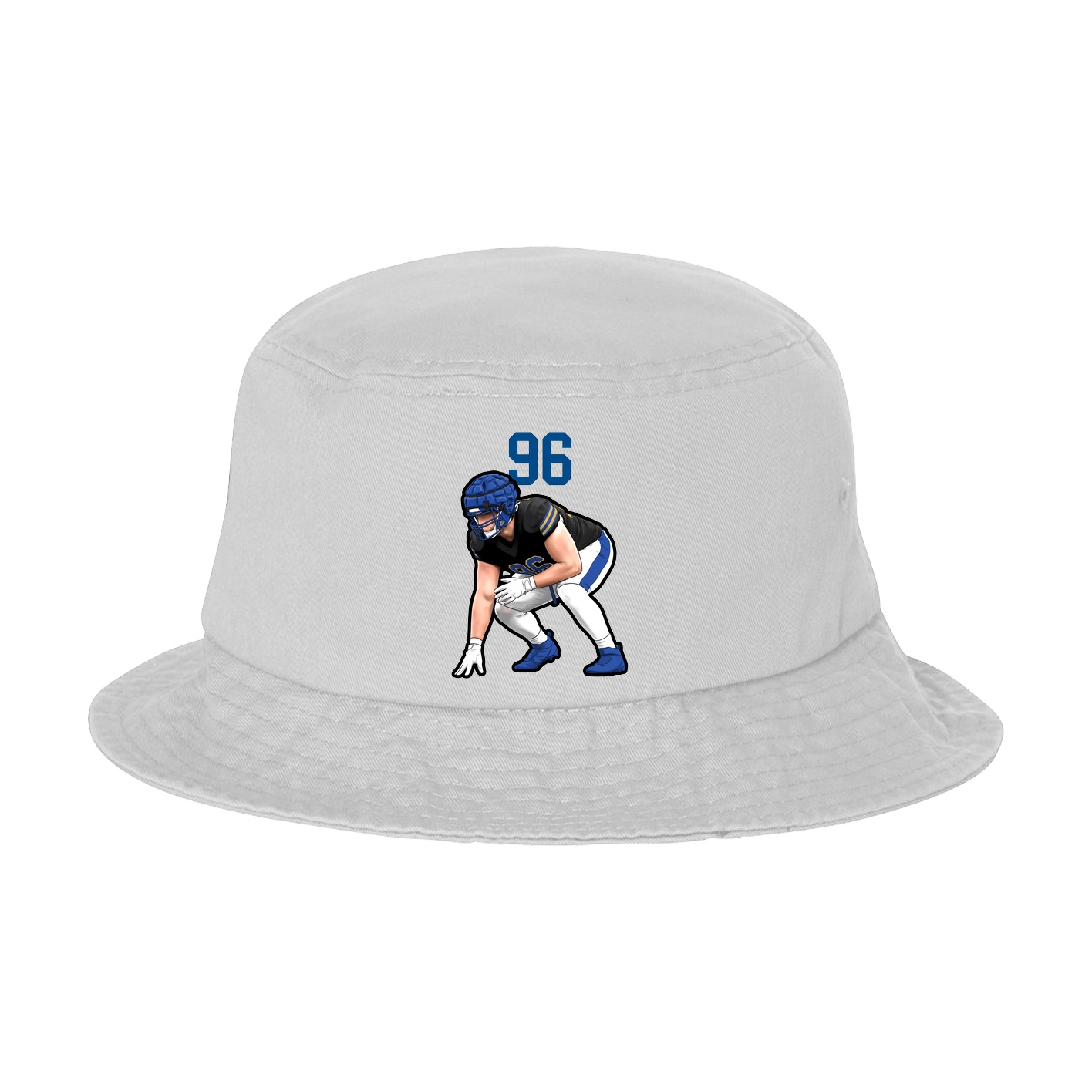 Bucket Cap — Number Top in White