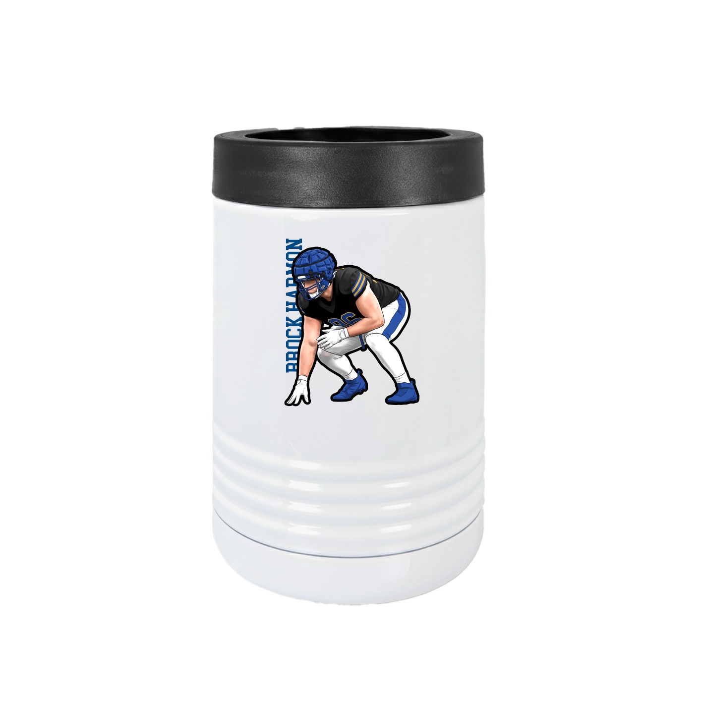 Beverage Holder — Name Vertical in White
