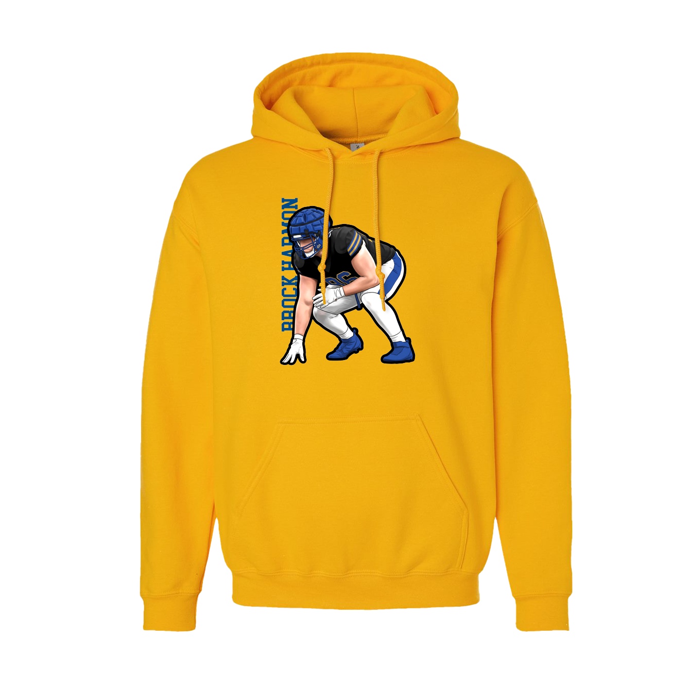 Hoodie — Name Vertical in Gold