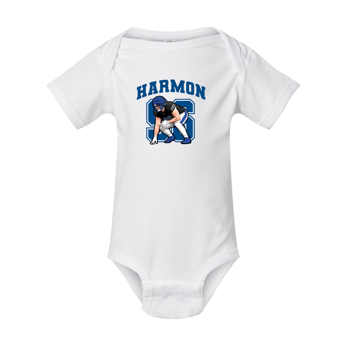 Baby Onesie — Number in White