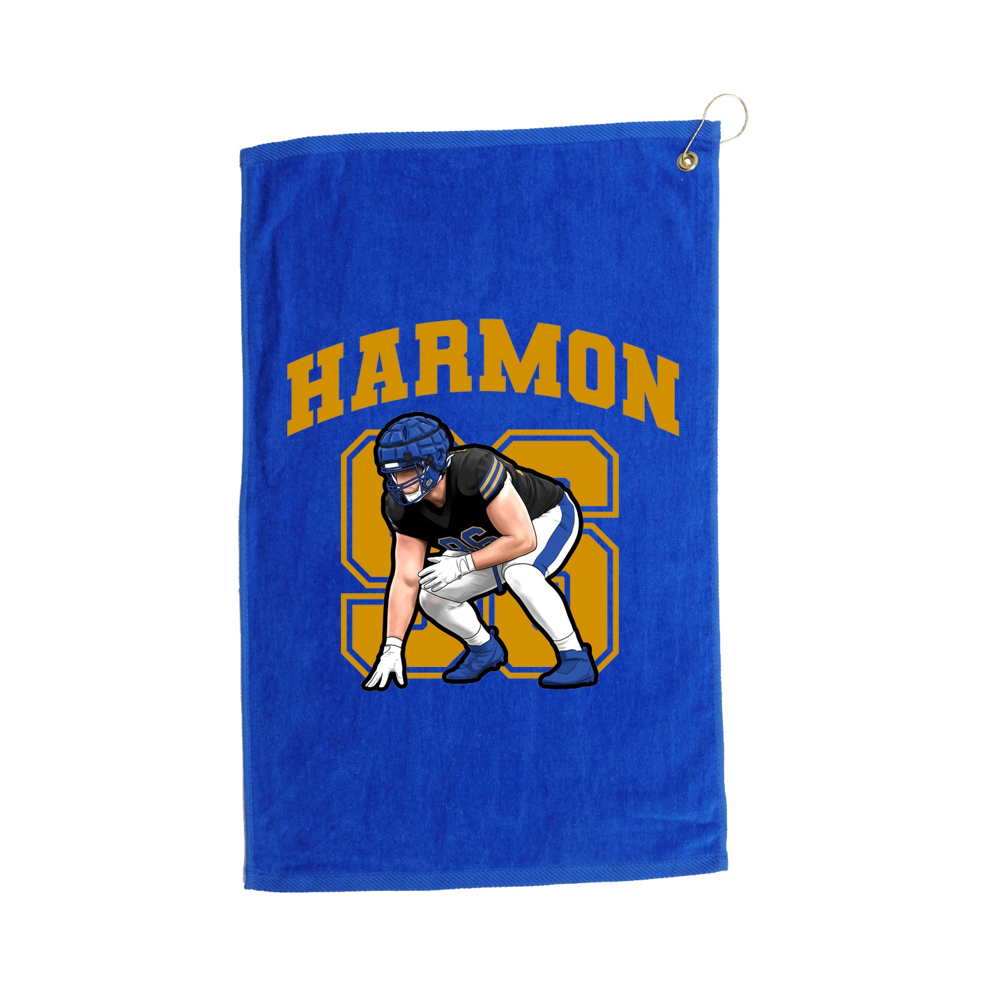 Golf Towel — Number in Royal