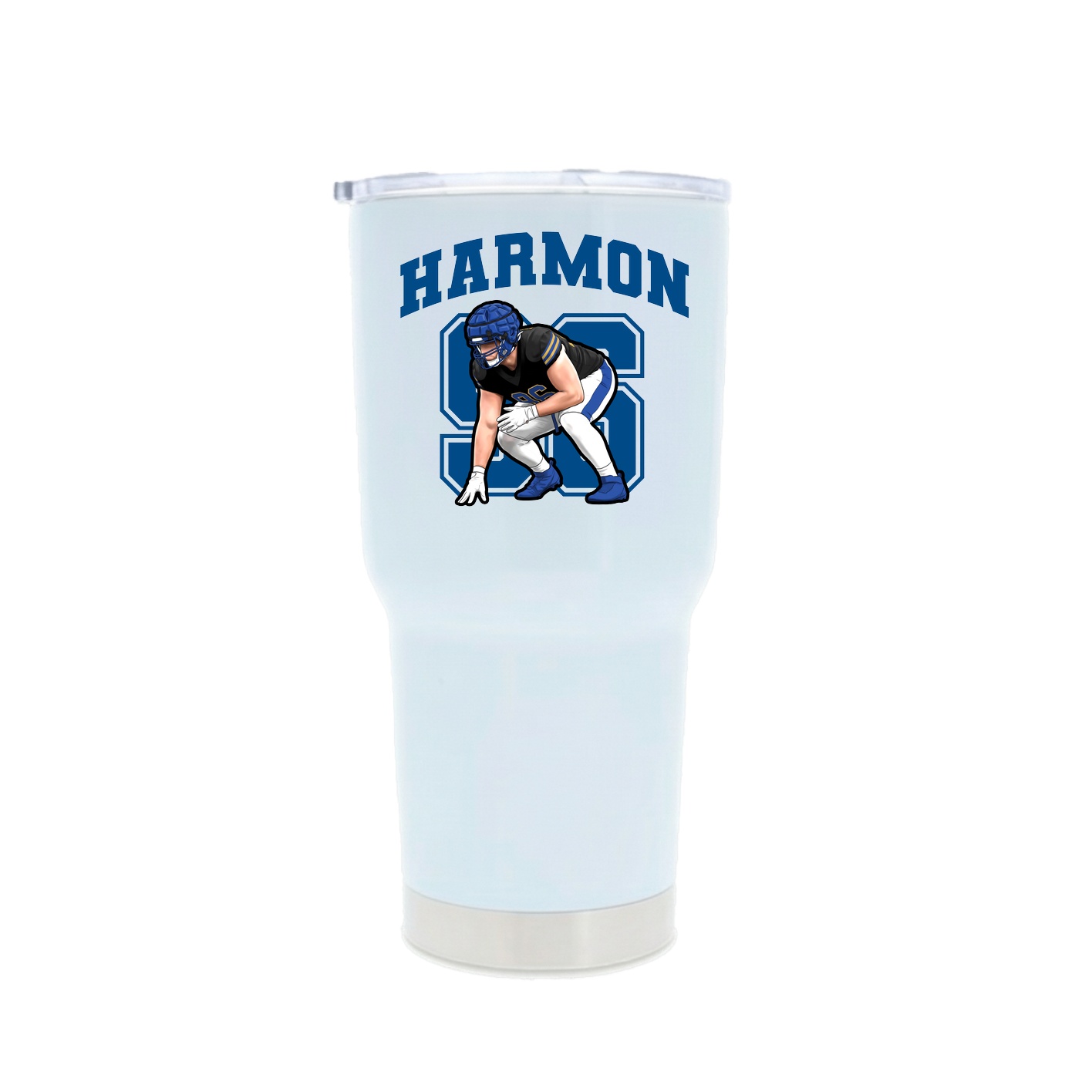 30oz Stainless Steel Tumbler — Number in White