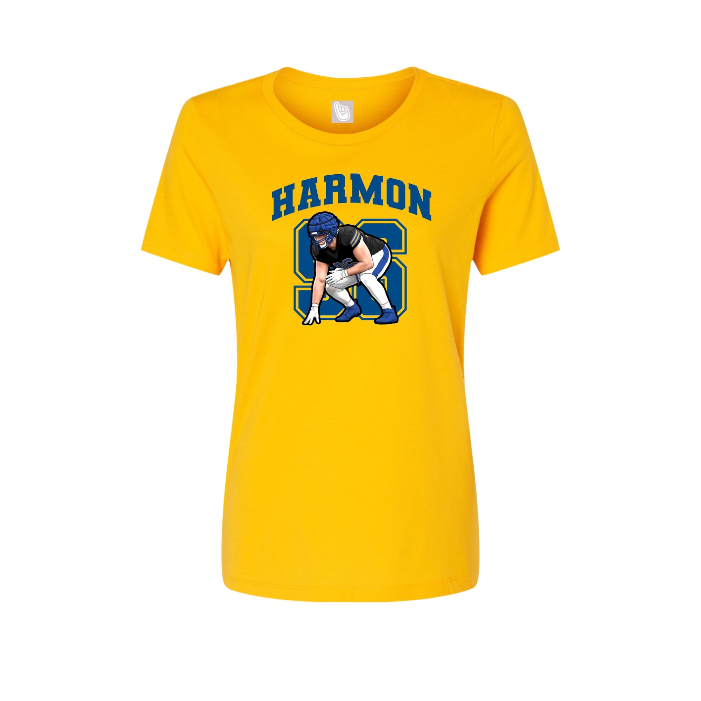 Fitted Women's Tee — Number in Gold