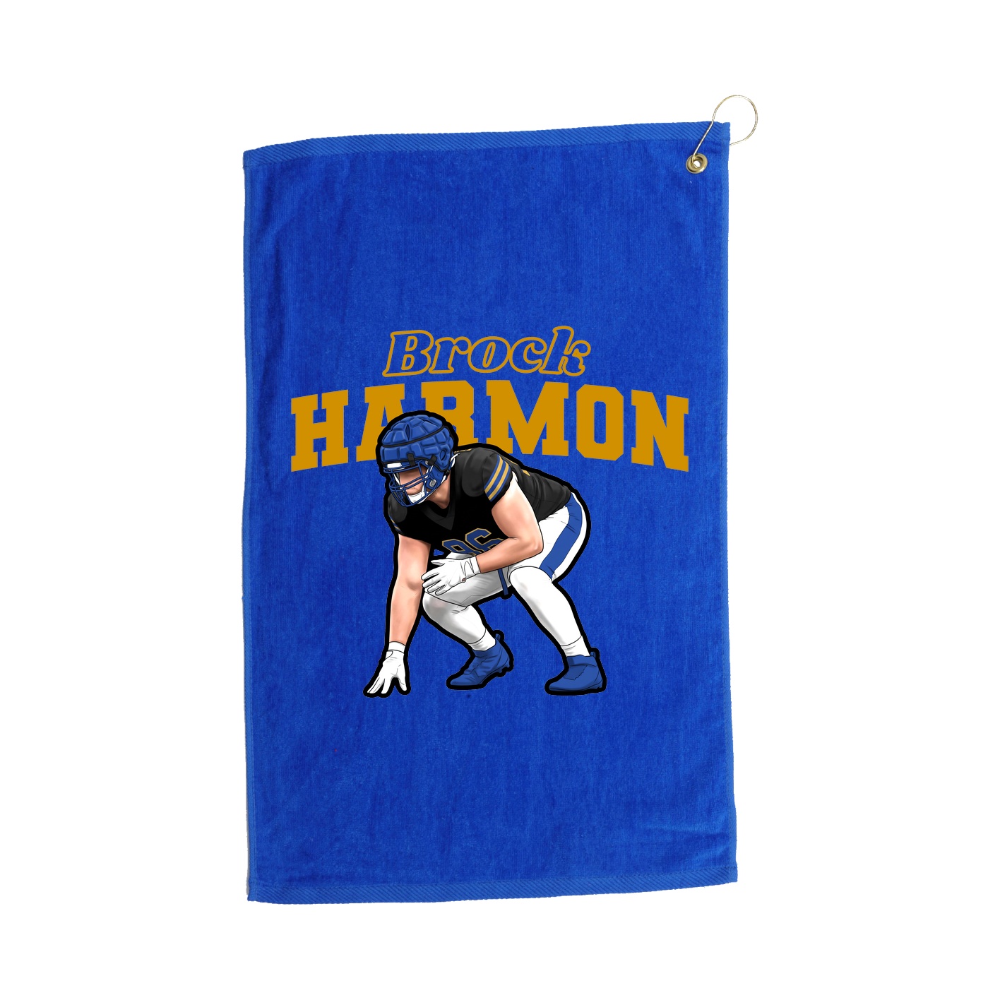 Golf Towel — Name Arch in Royal