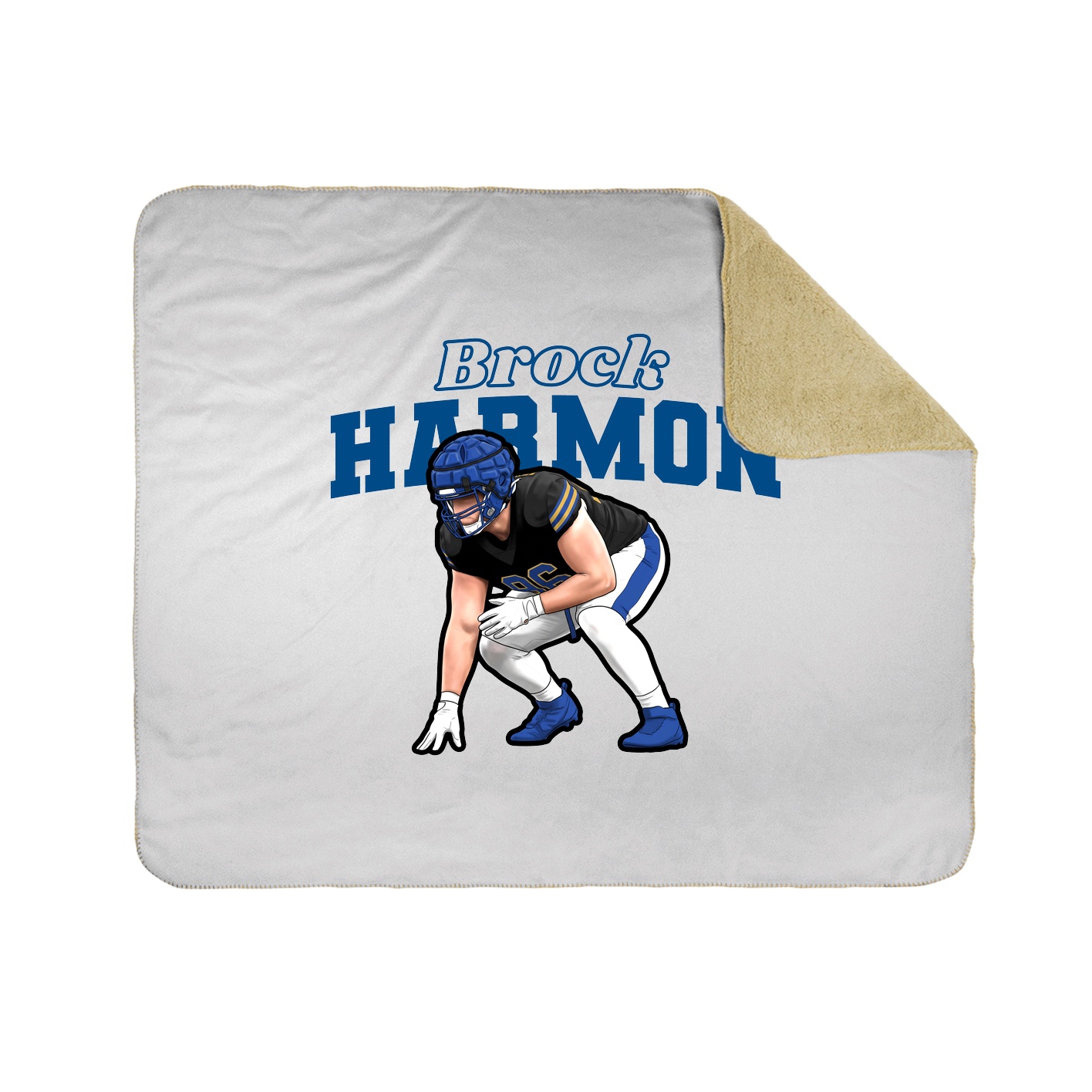 Throw Blanket — Name Arch in White