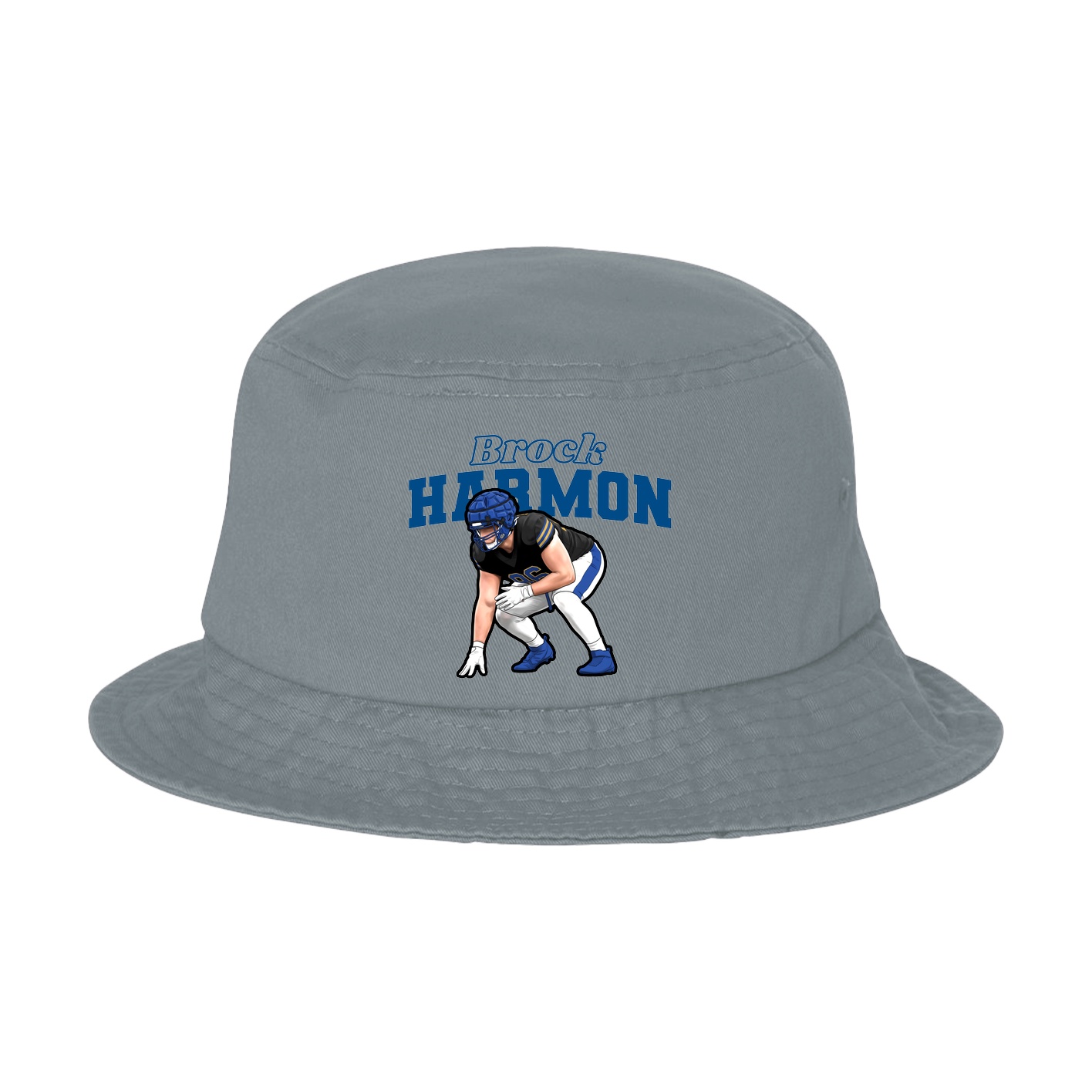 Bucket Cap — Name Arch in Grey