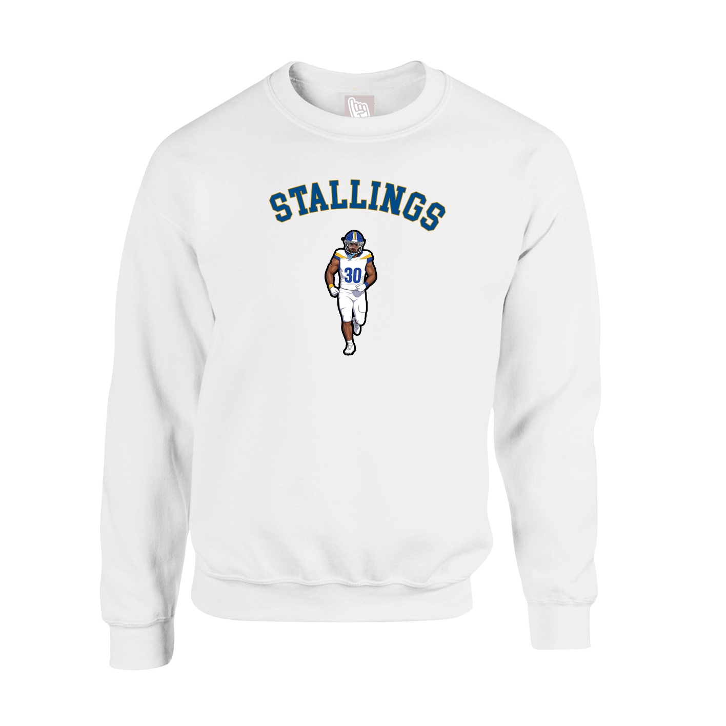 Fleece Crew — Shirsey Arch in White