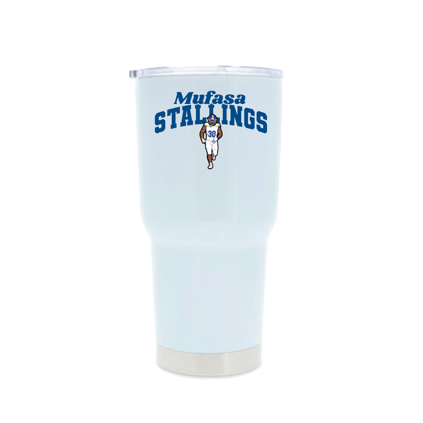 30oz Stainless Steel Tumbler — Signature Arch in White