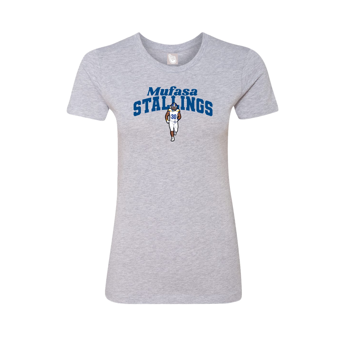 Fitted Women's Tee — Signature Arch in Grey