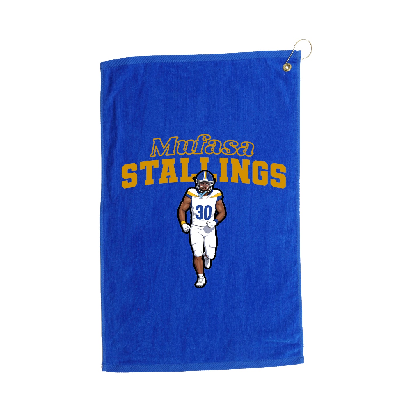 Golf Towel — Name Arch in Royal