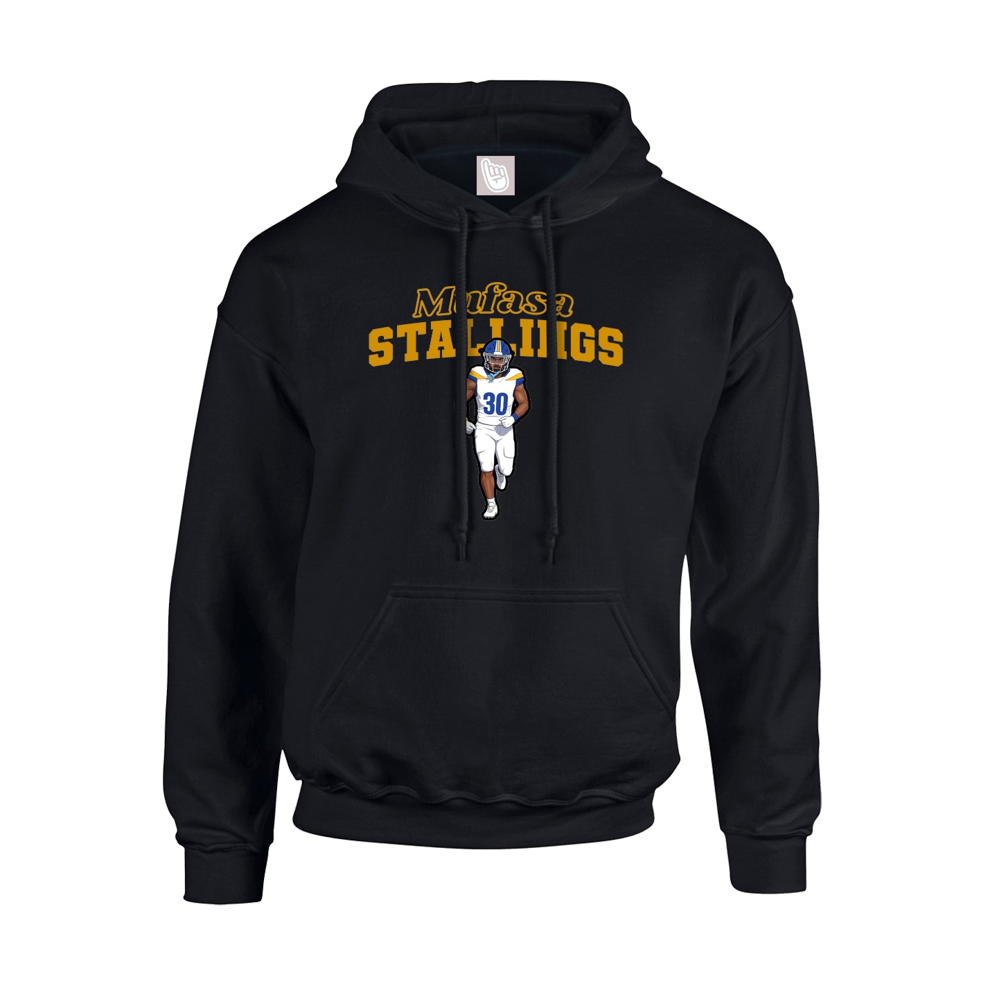 Youth Hoodie — Name Arch in Black