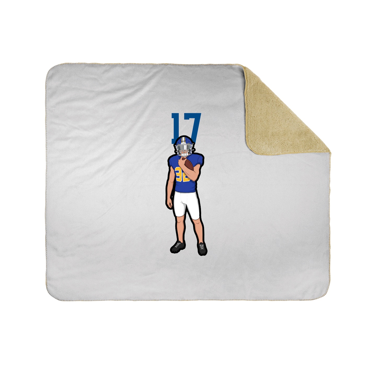 Throw Blanket — Number Top in White