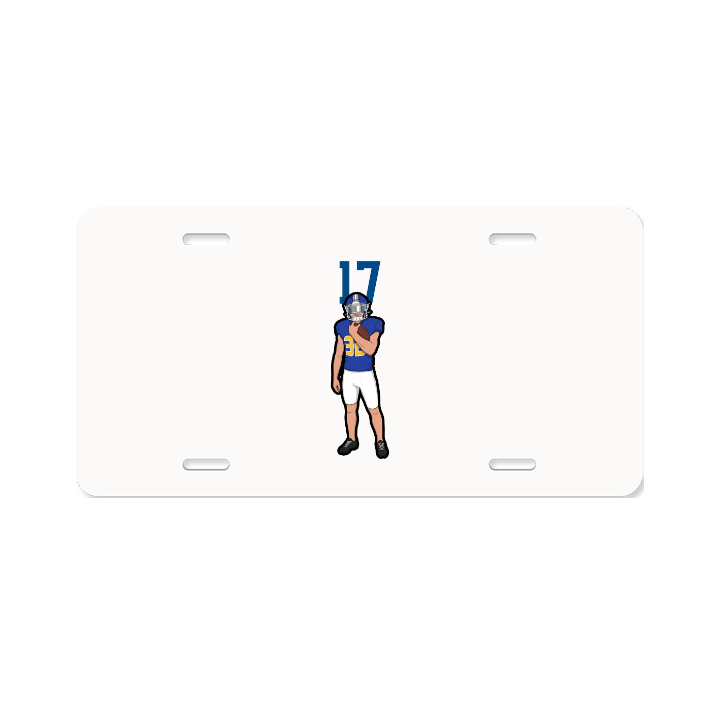 License Plate — Number Top in Classic