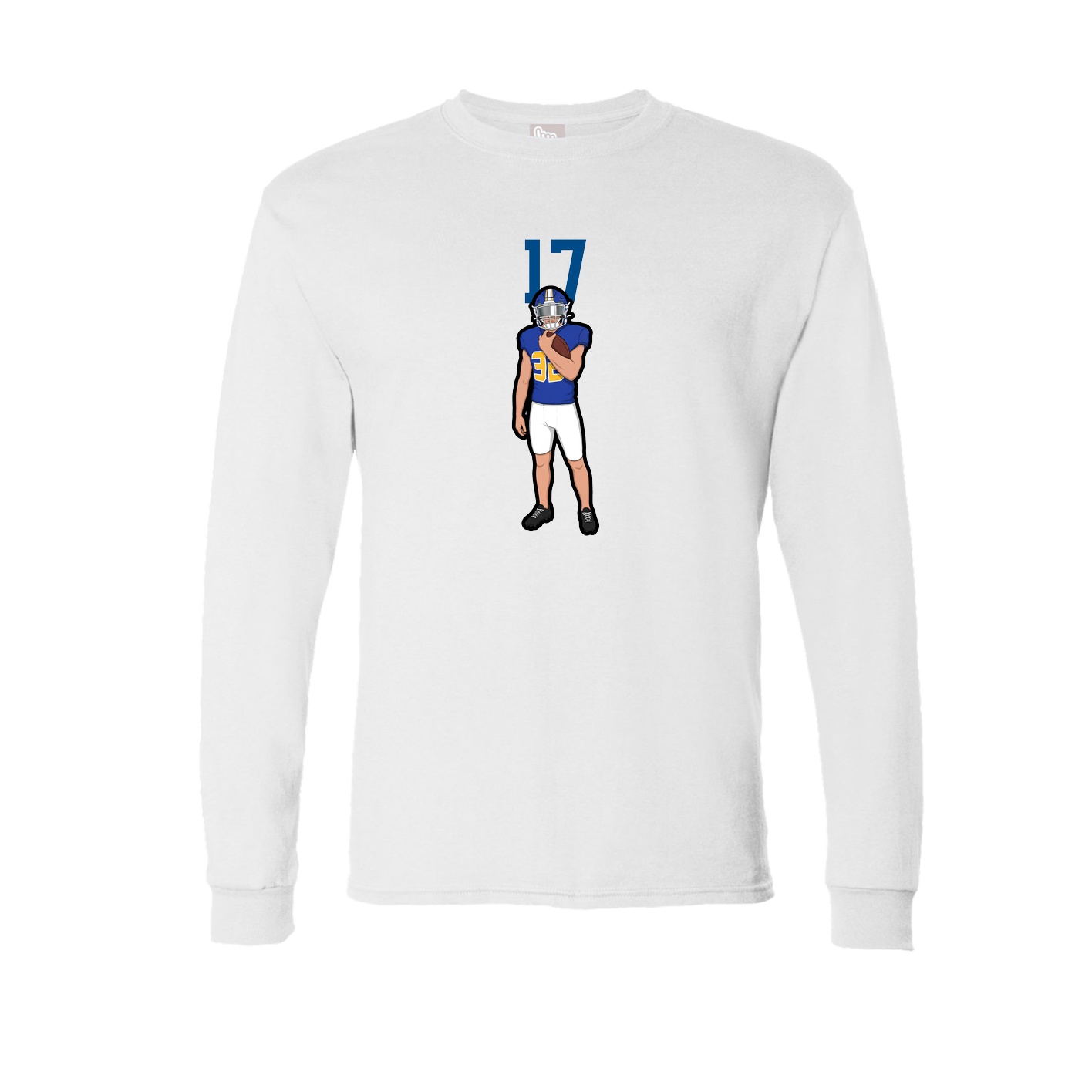 Long Sleeve Tee — Number Top in White