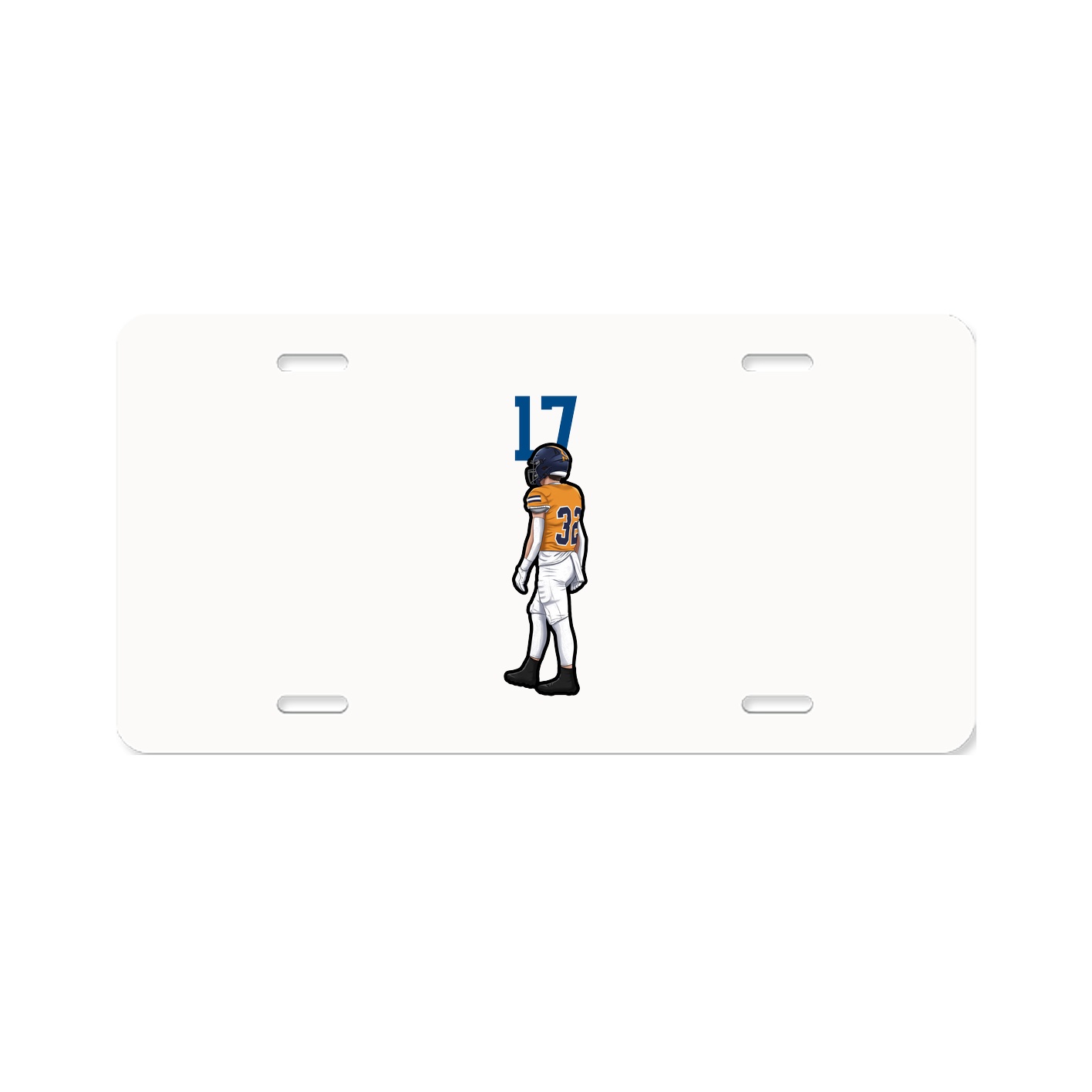 License Plate — Number Top in Classic