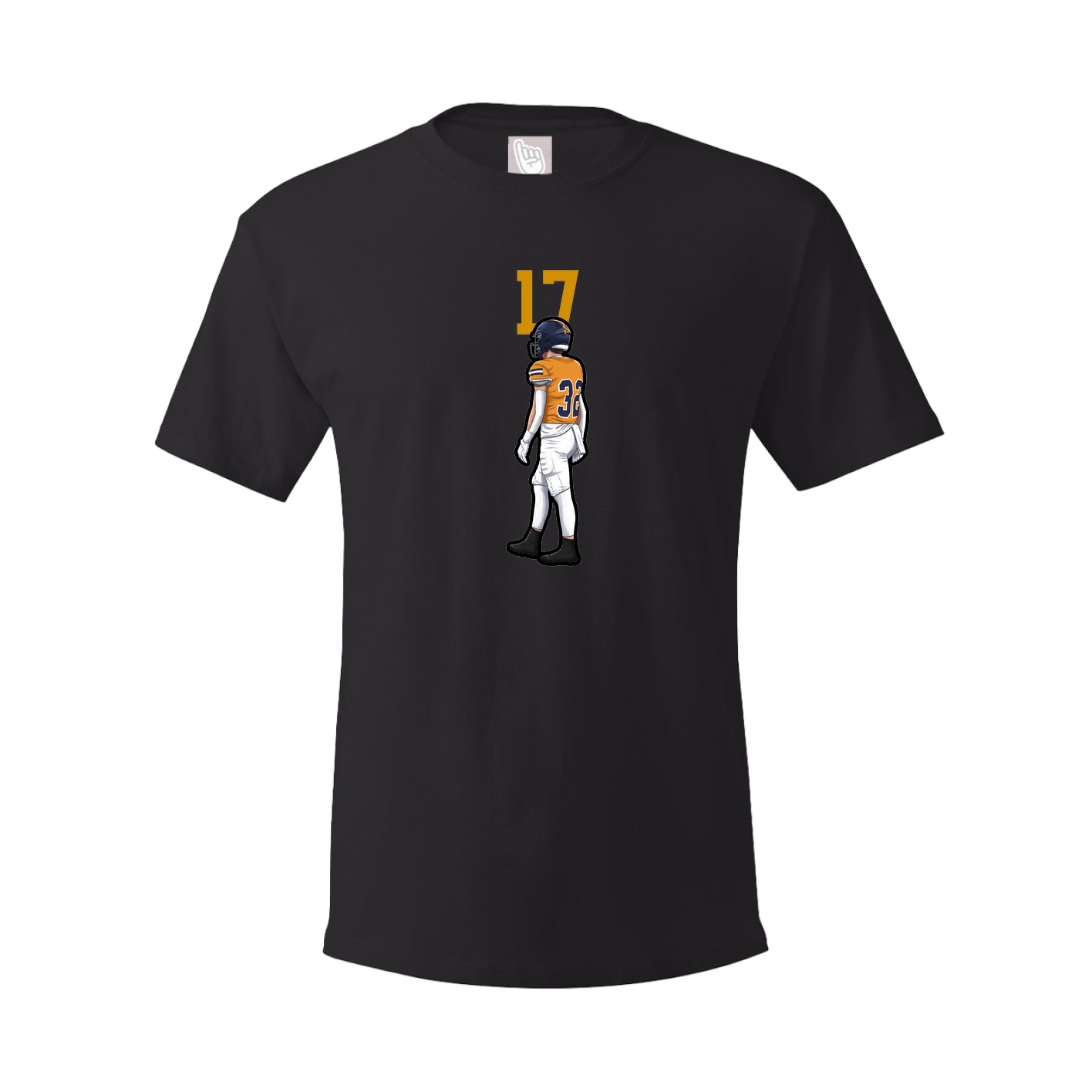 Youth Tee — Number Top in Black