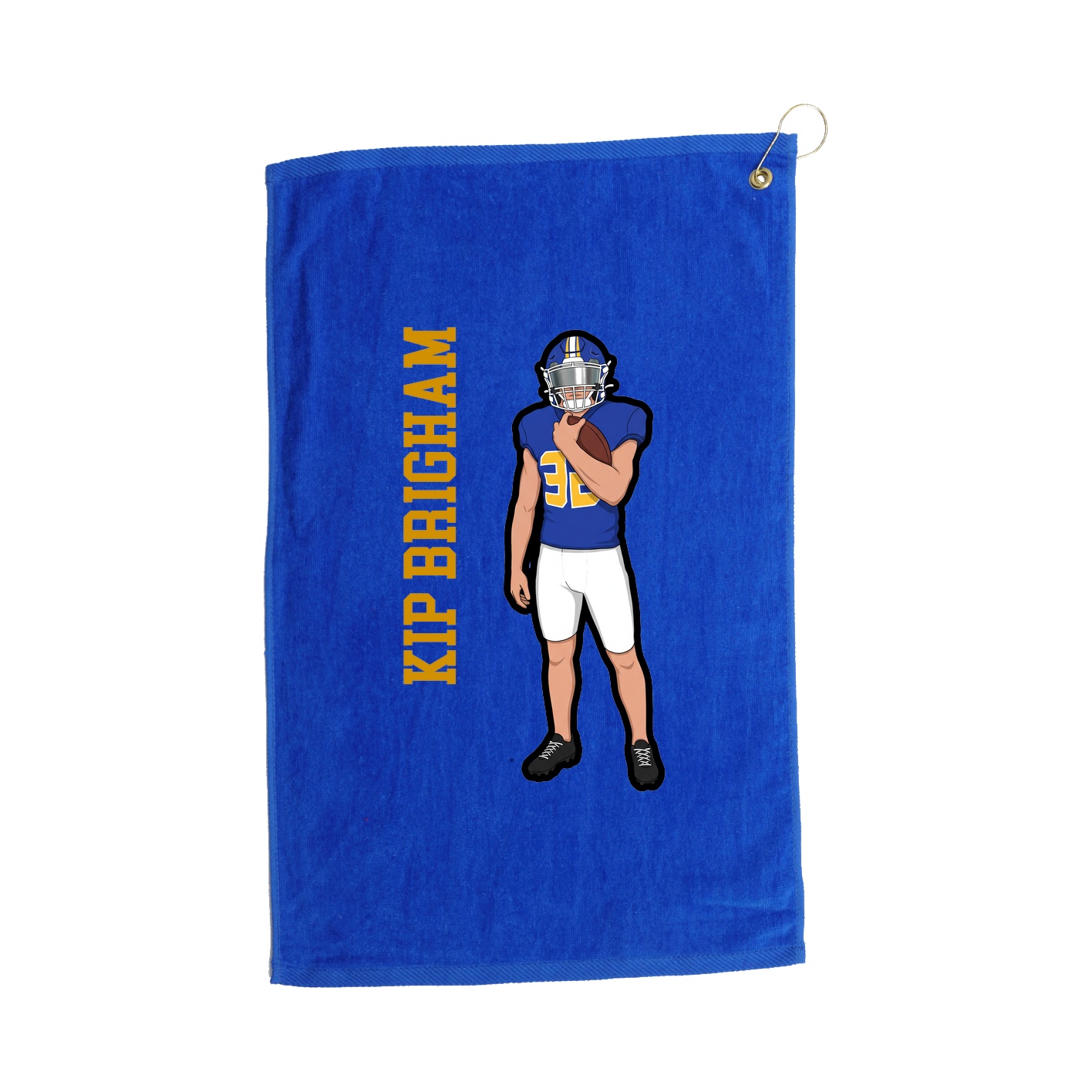 Golf Towel — Name Vertical in Royal