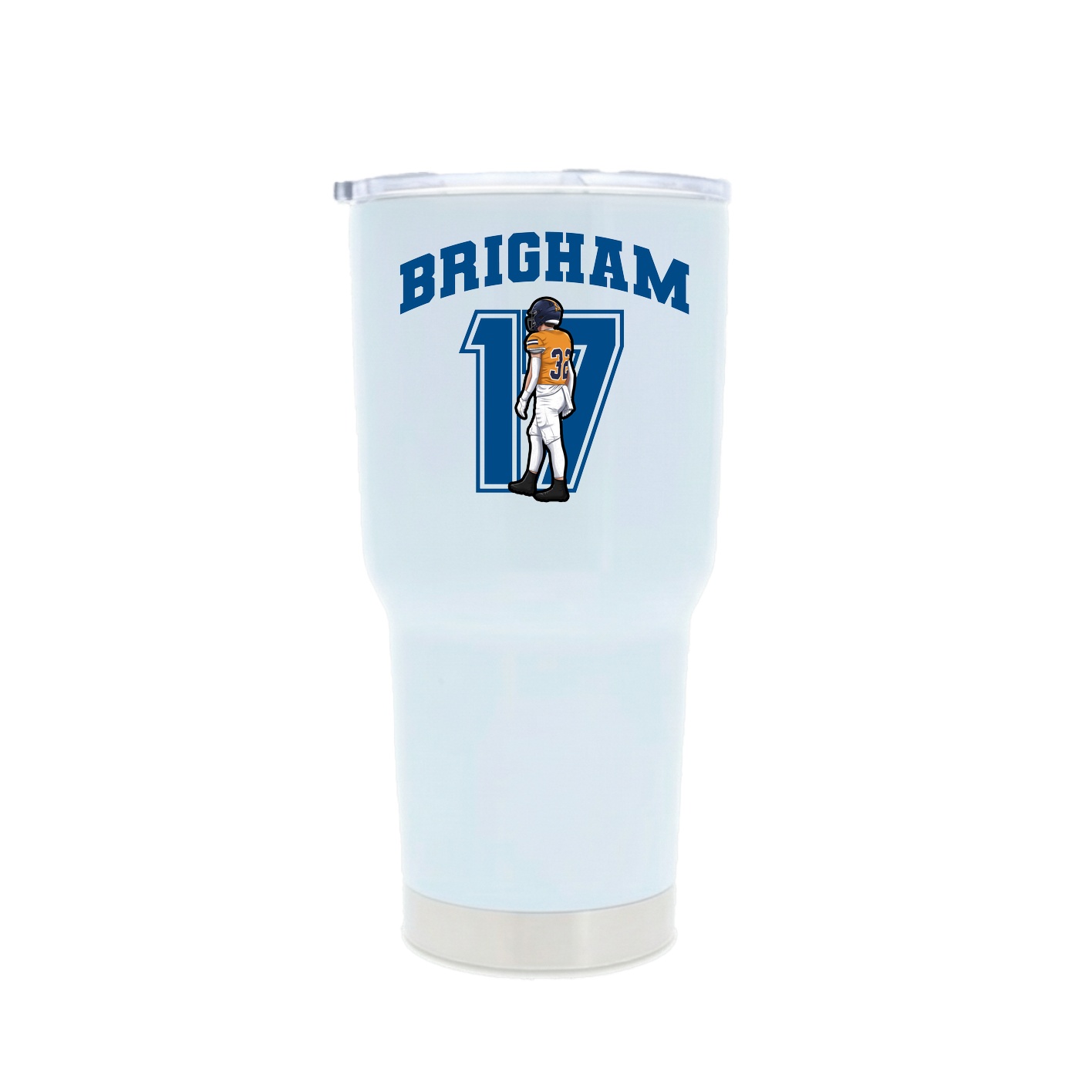 30oz Stainless Steel Tumbler — Number in White