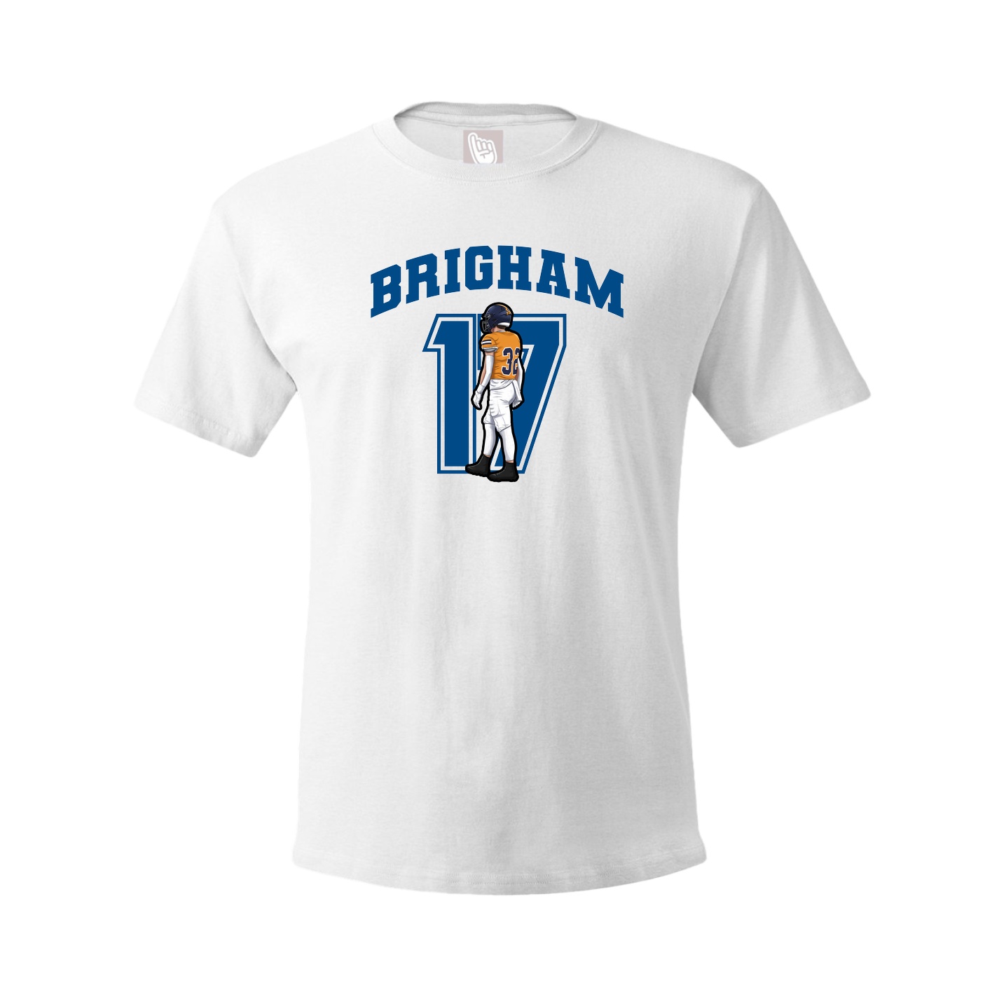 Youth Tee — Number in White