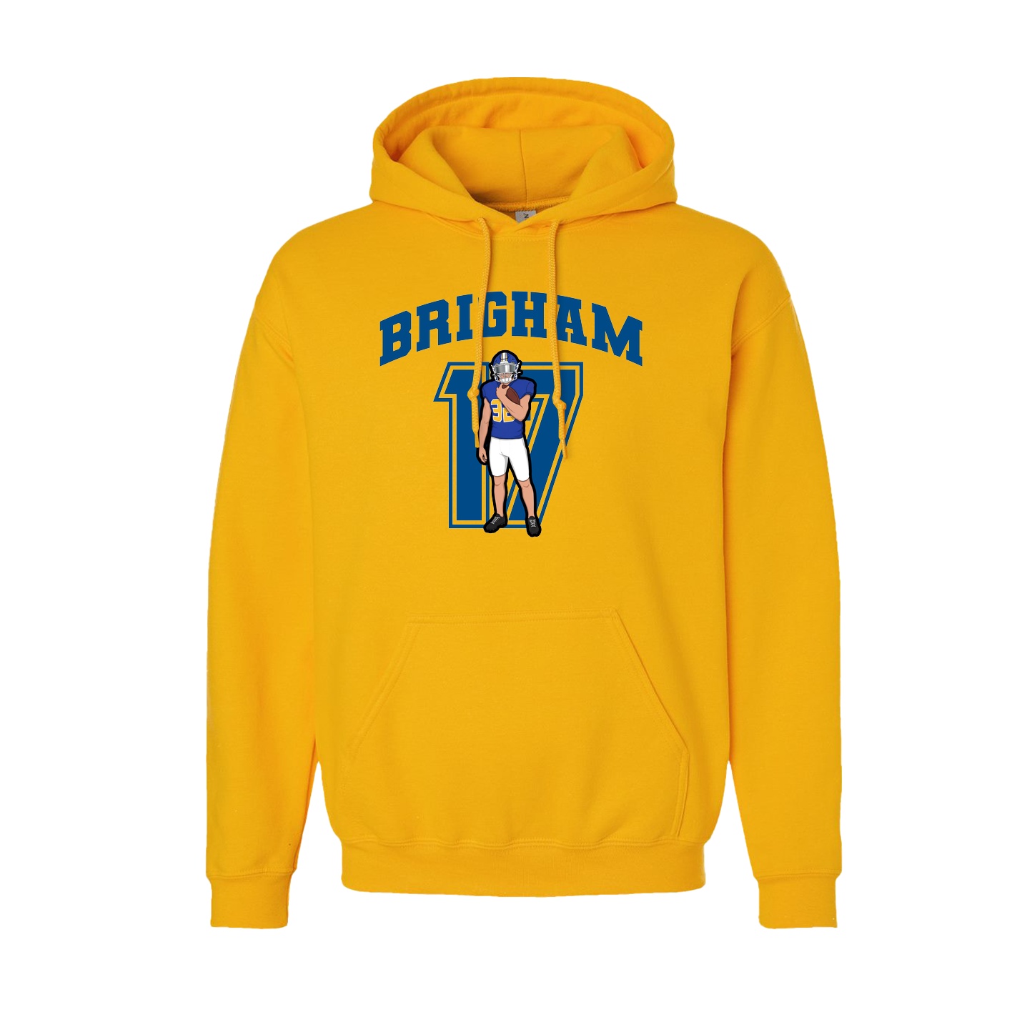 Youth Hoodie — Number in Gold