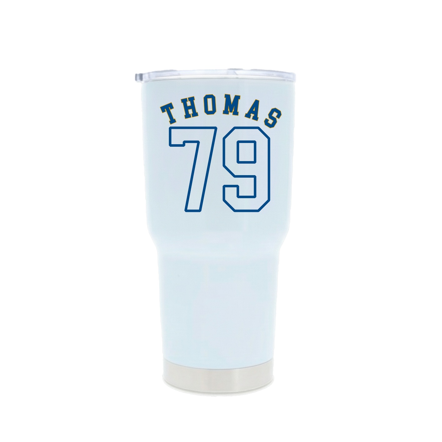 30oz Stainless Steel Tumbler — Shirsey Arch in White