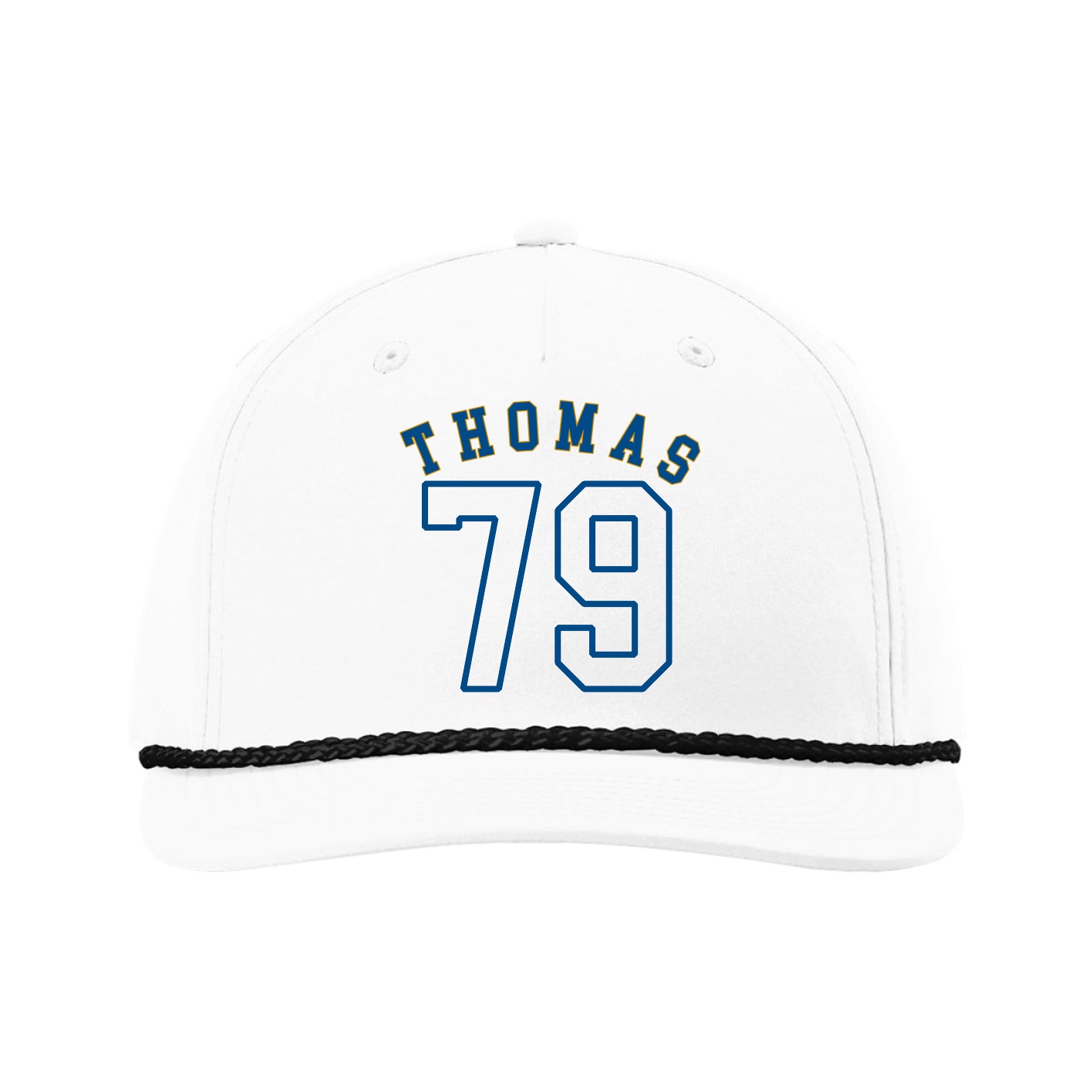 Five-Panel Classic Rope Cap — Shirsey Arch in White