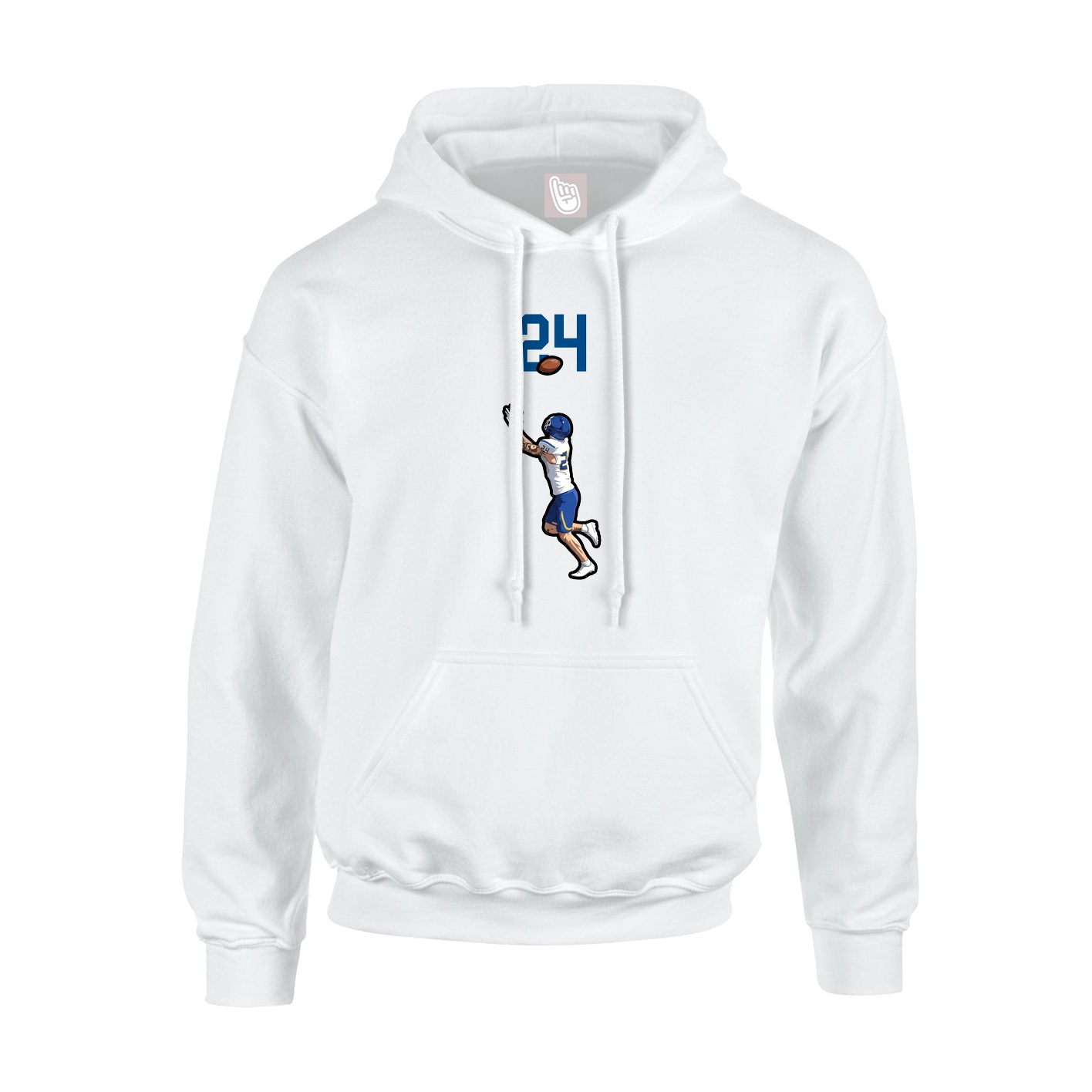 Hoodie — Number Top in White