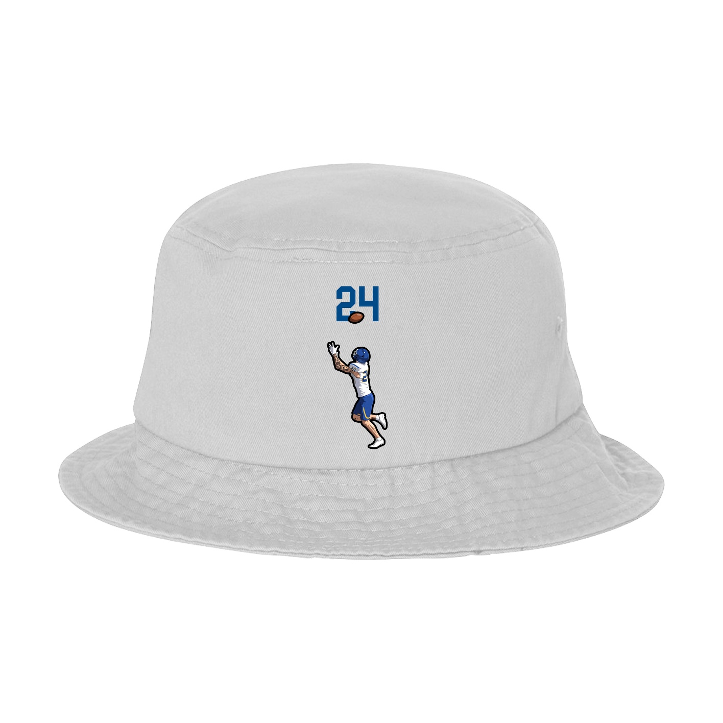 Bucket Cap — Number Top in White