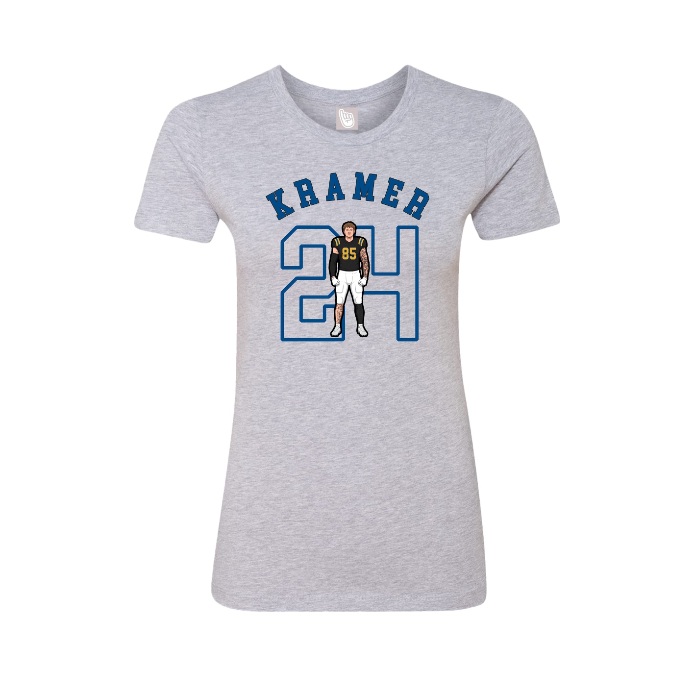 Fitted Women's Tee — Shirsey Arch in Grey