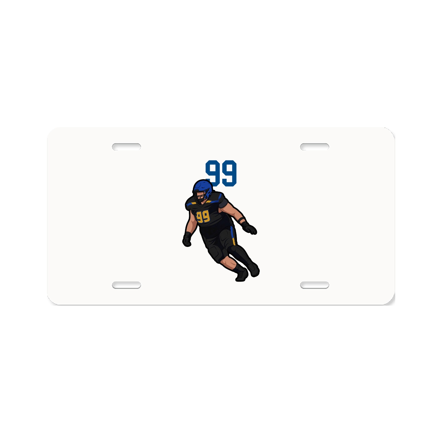 License Plate — Number Top in Classic