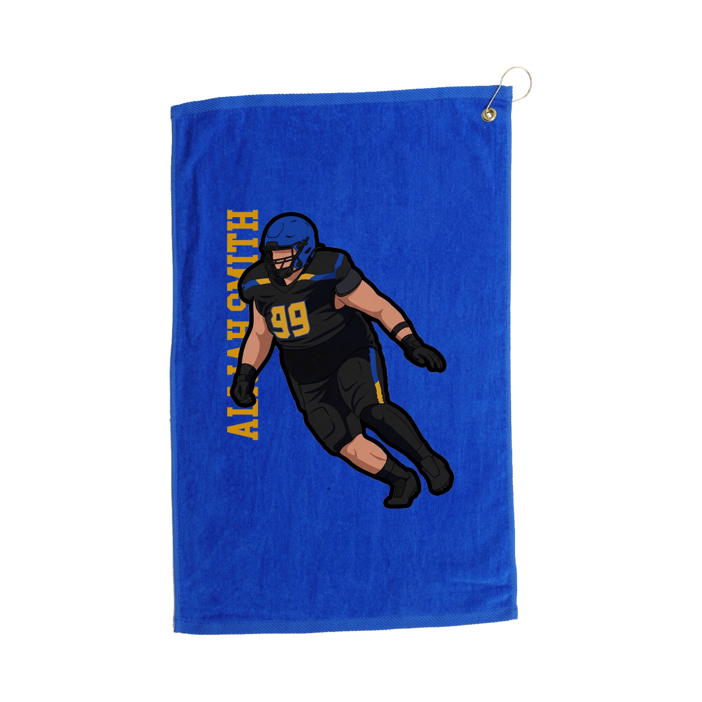 Golf Towel — Name Vertical in Royal