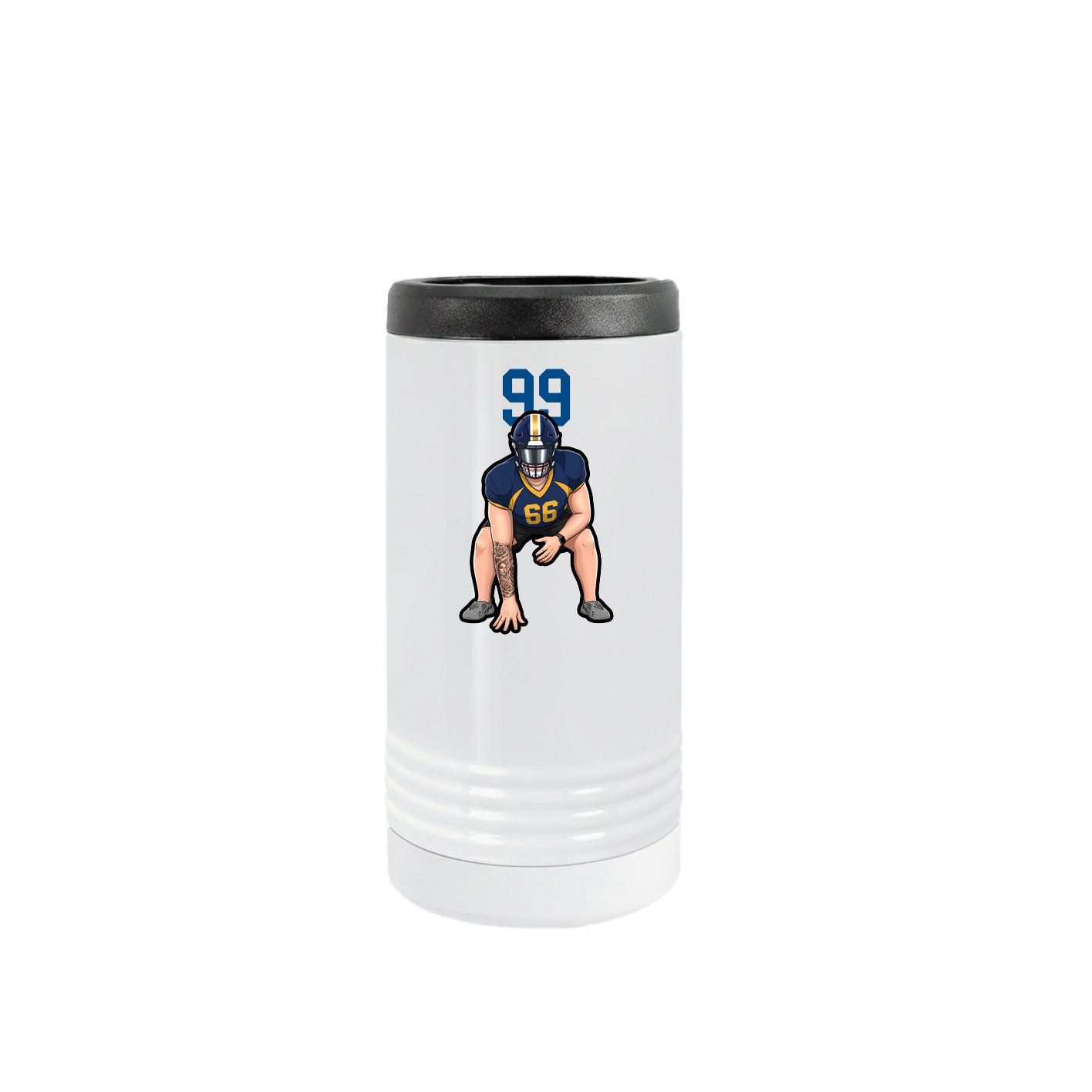 Slim Beverage Holder — Number Top in White