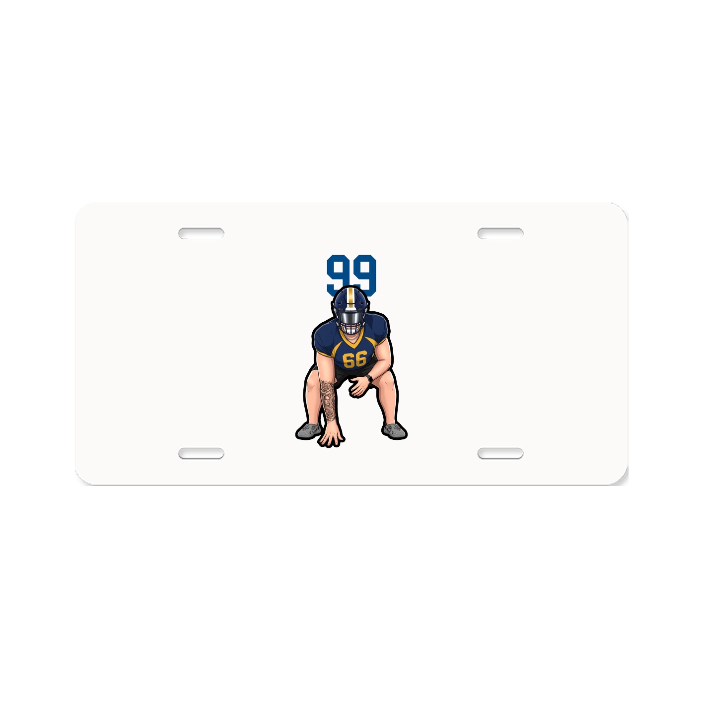 License Plate — Number Top in Classic
