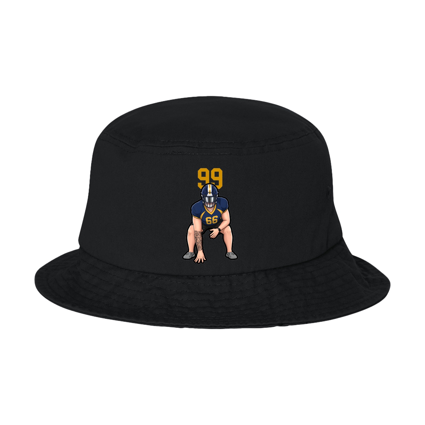 Bucket Cap — Number Top in Black