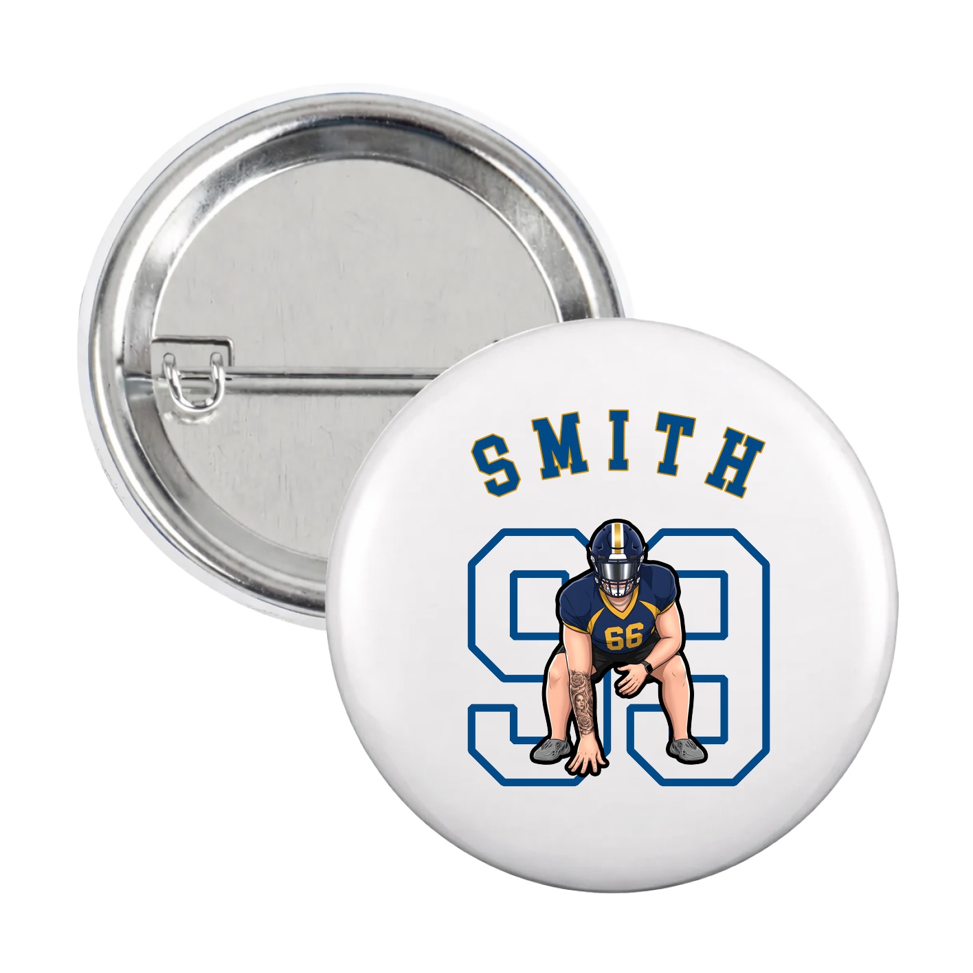 Game Day Button — Shirsey Arch in White