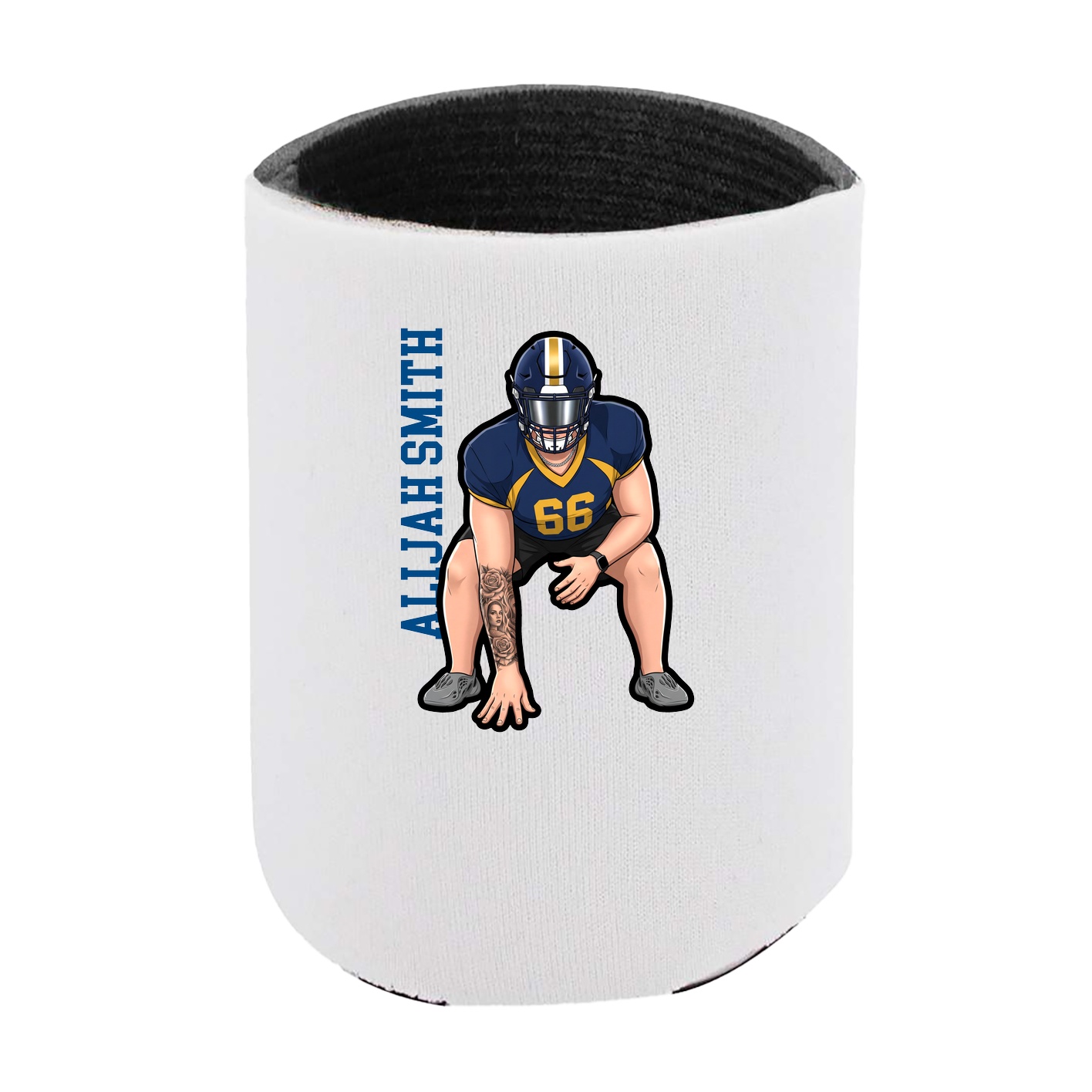 Can Holder — Name Vertical in White