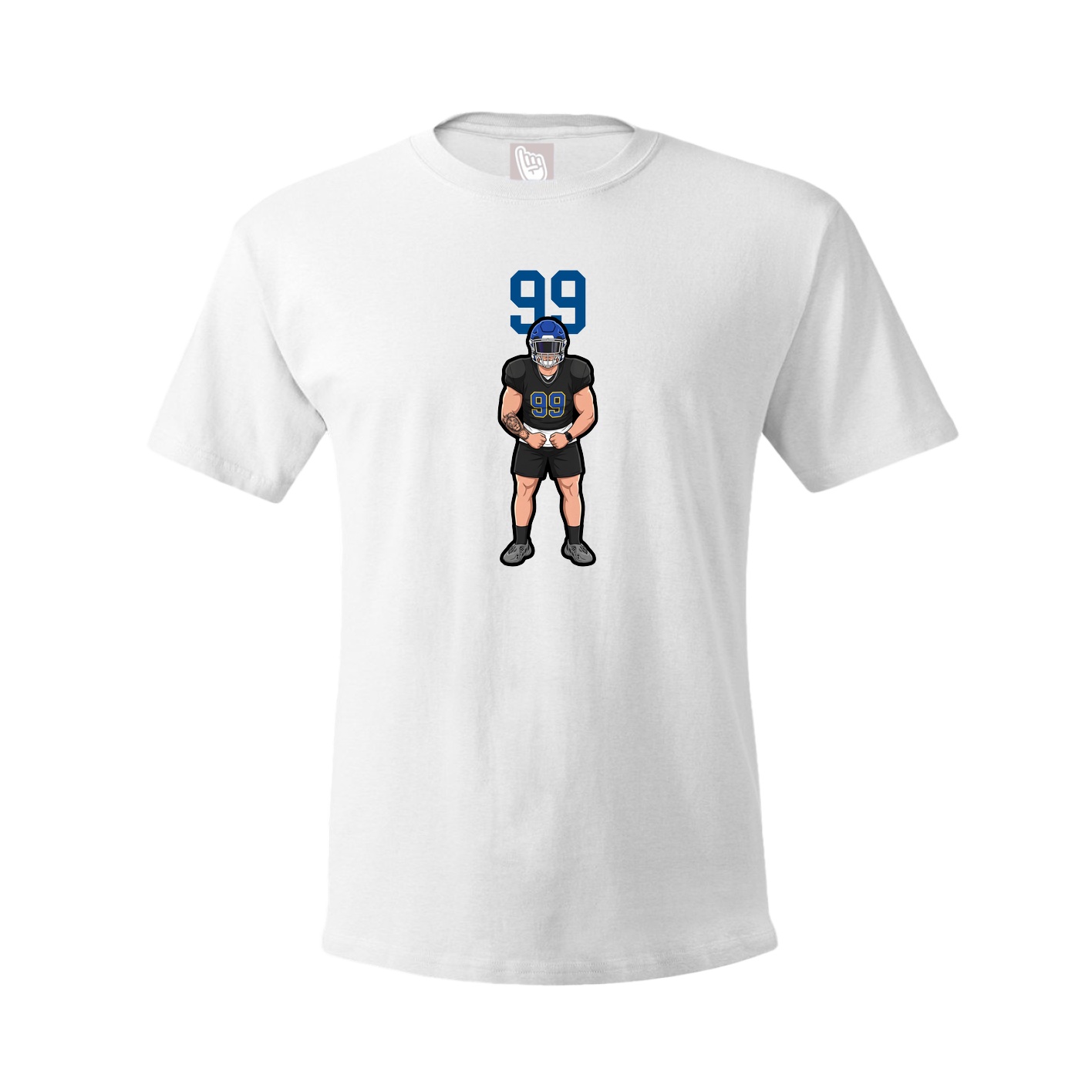 Youth Tee — Number Top in White