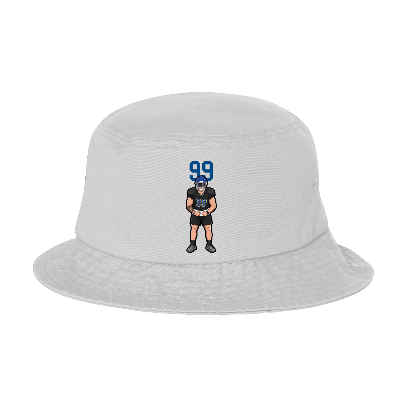 Bucket Cap — Number Top in White