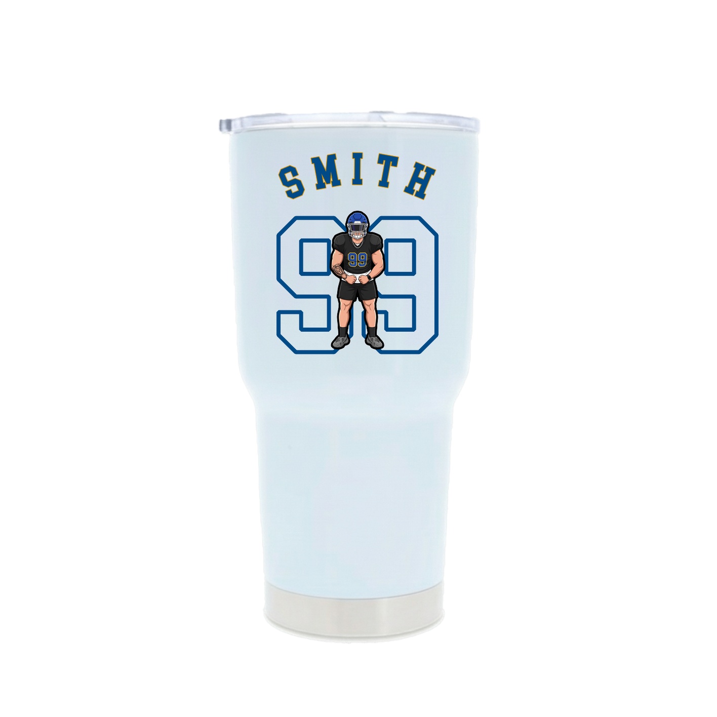 30oz Stainless Steel Tumbler — Shirsey Arch in White