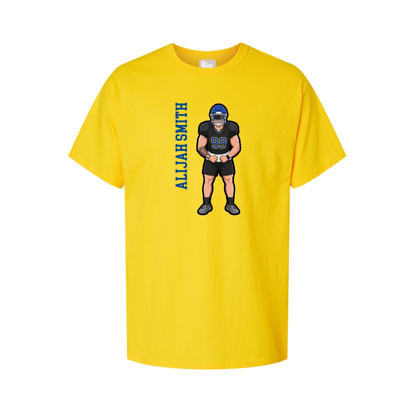 Youth Tee — Name Vertical in Gold