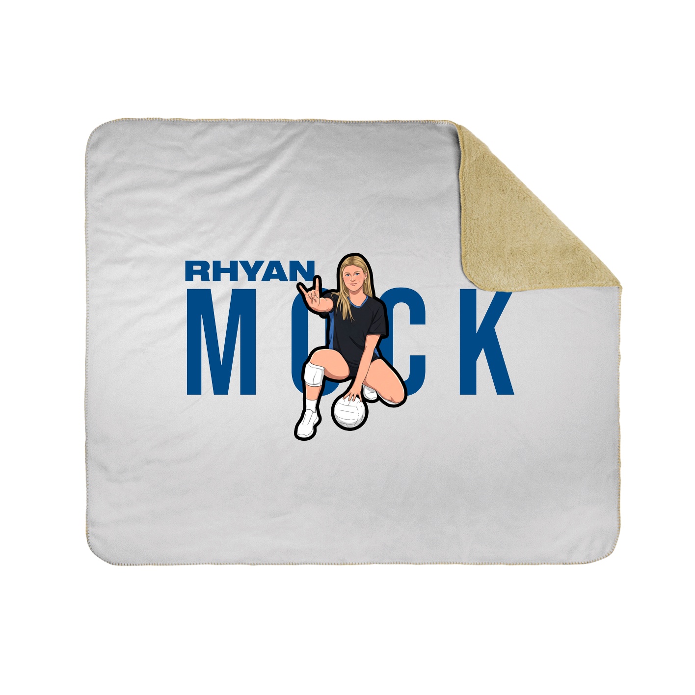 Throw Blanket — Player Name in White