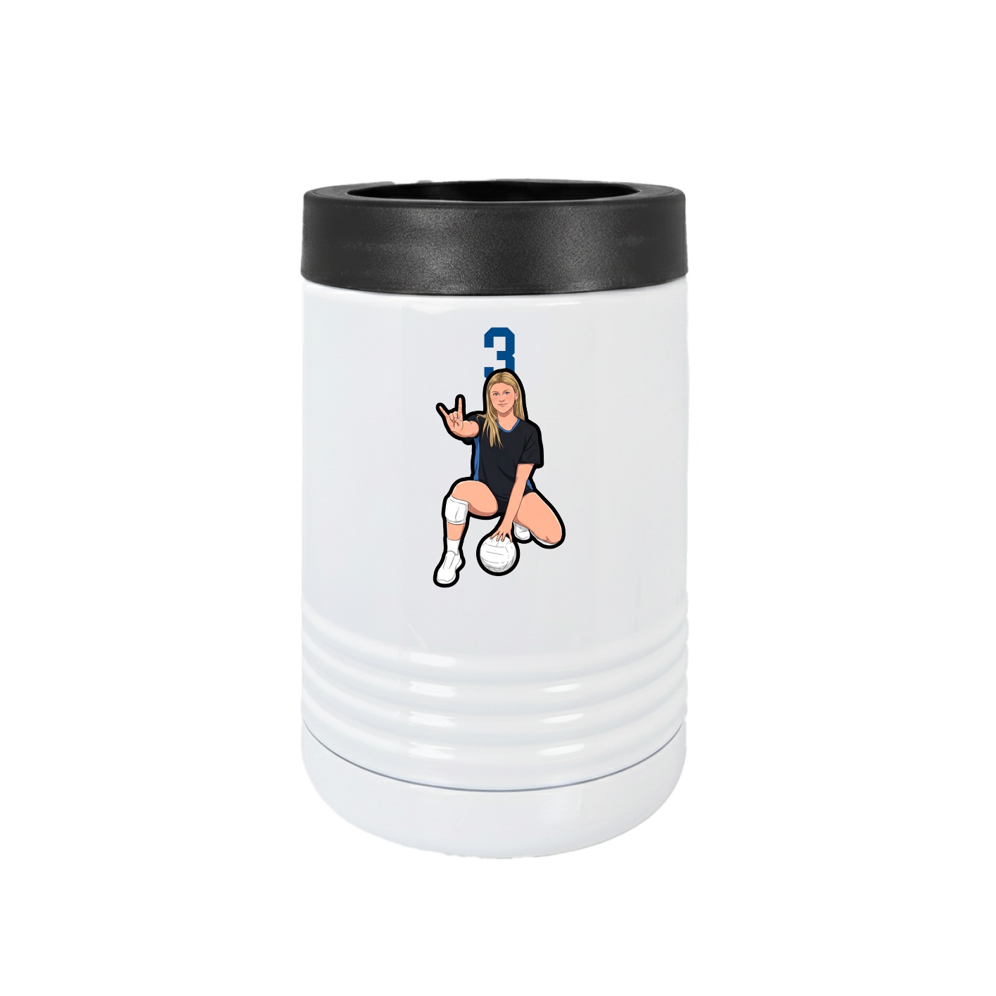 Beverage Holder — Number Top in White