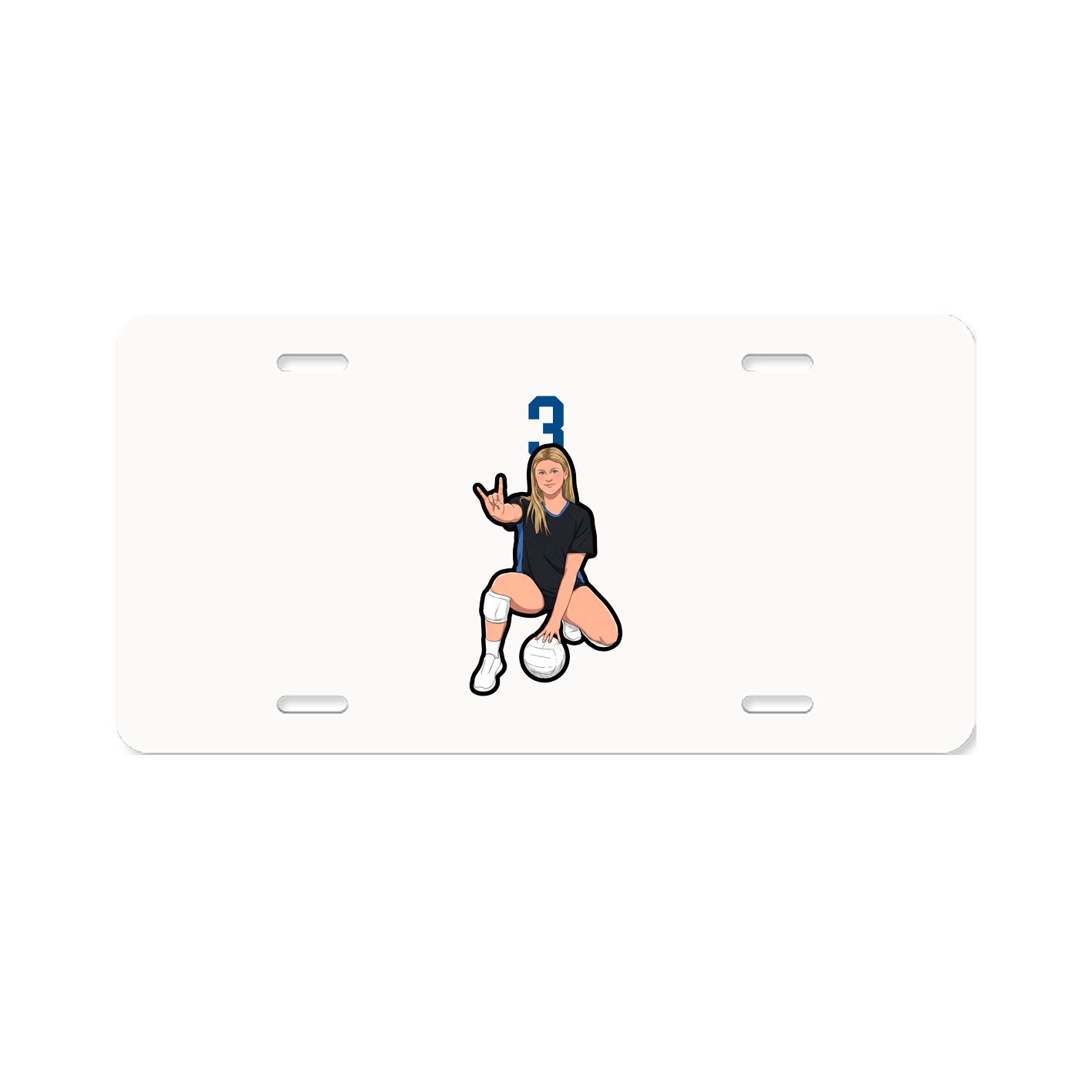 License Plate — Number Top in Classic