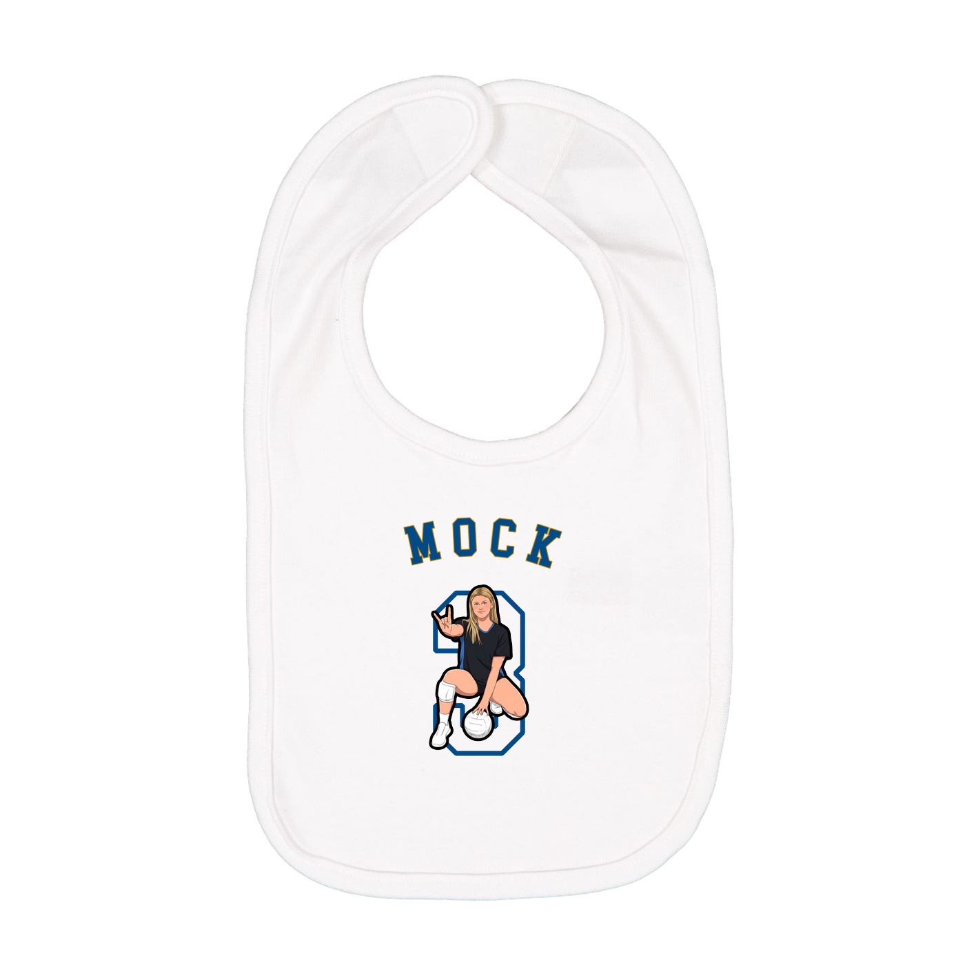 Infant Bib — Shirsey Arch in White