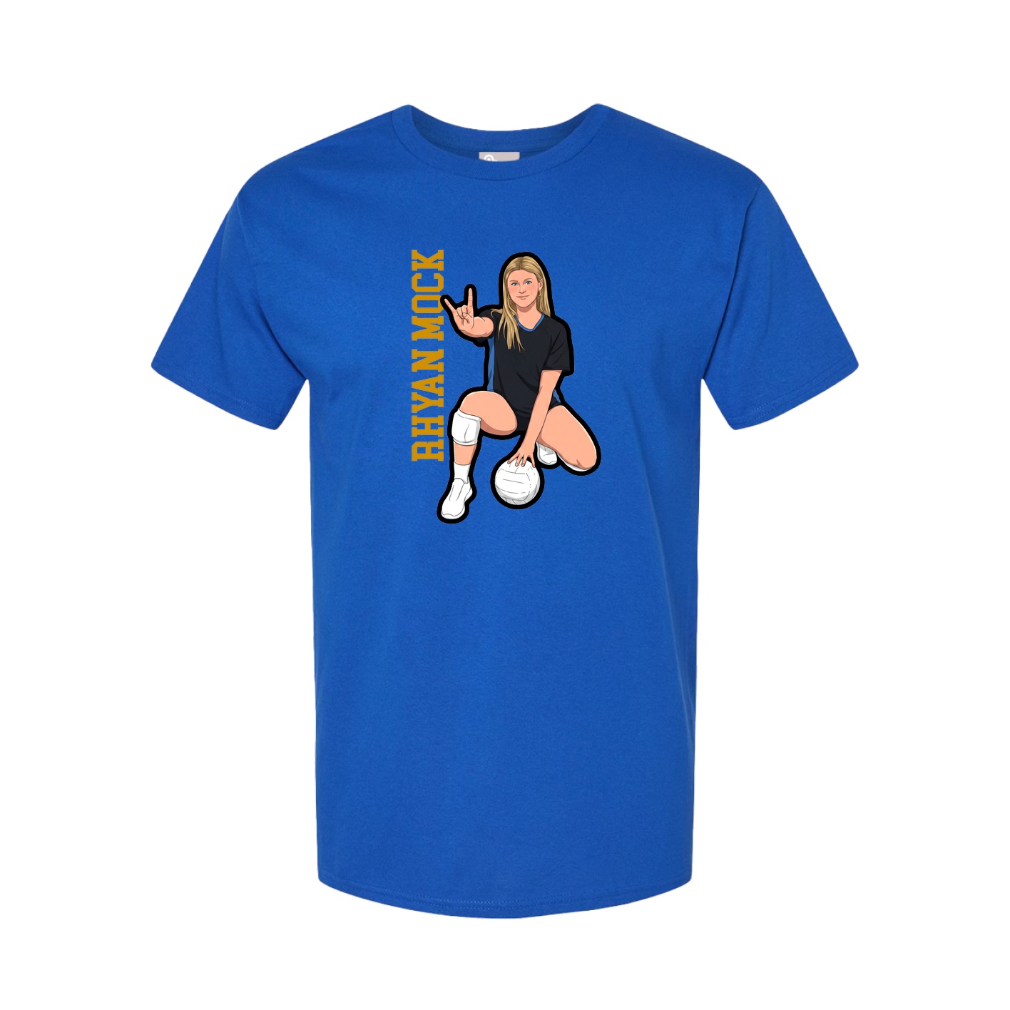 Tee — Name Vertical in Royal